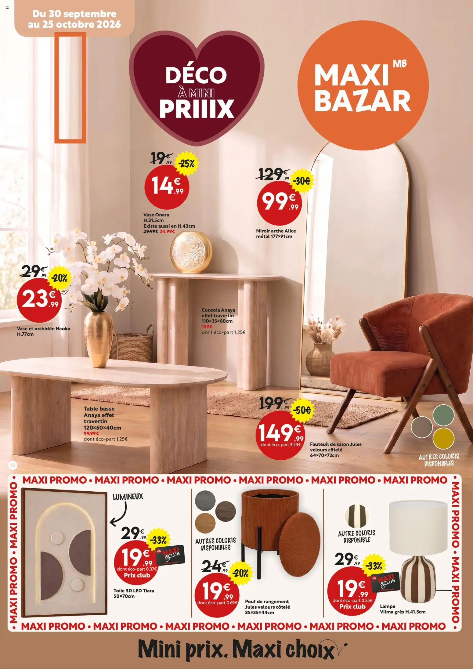 Prévisualisation de Maxi Bazar - Brochure du magasin Maxi Bazar formulaire valide 30/09/2026