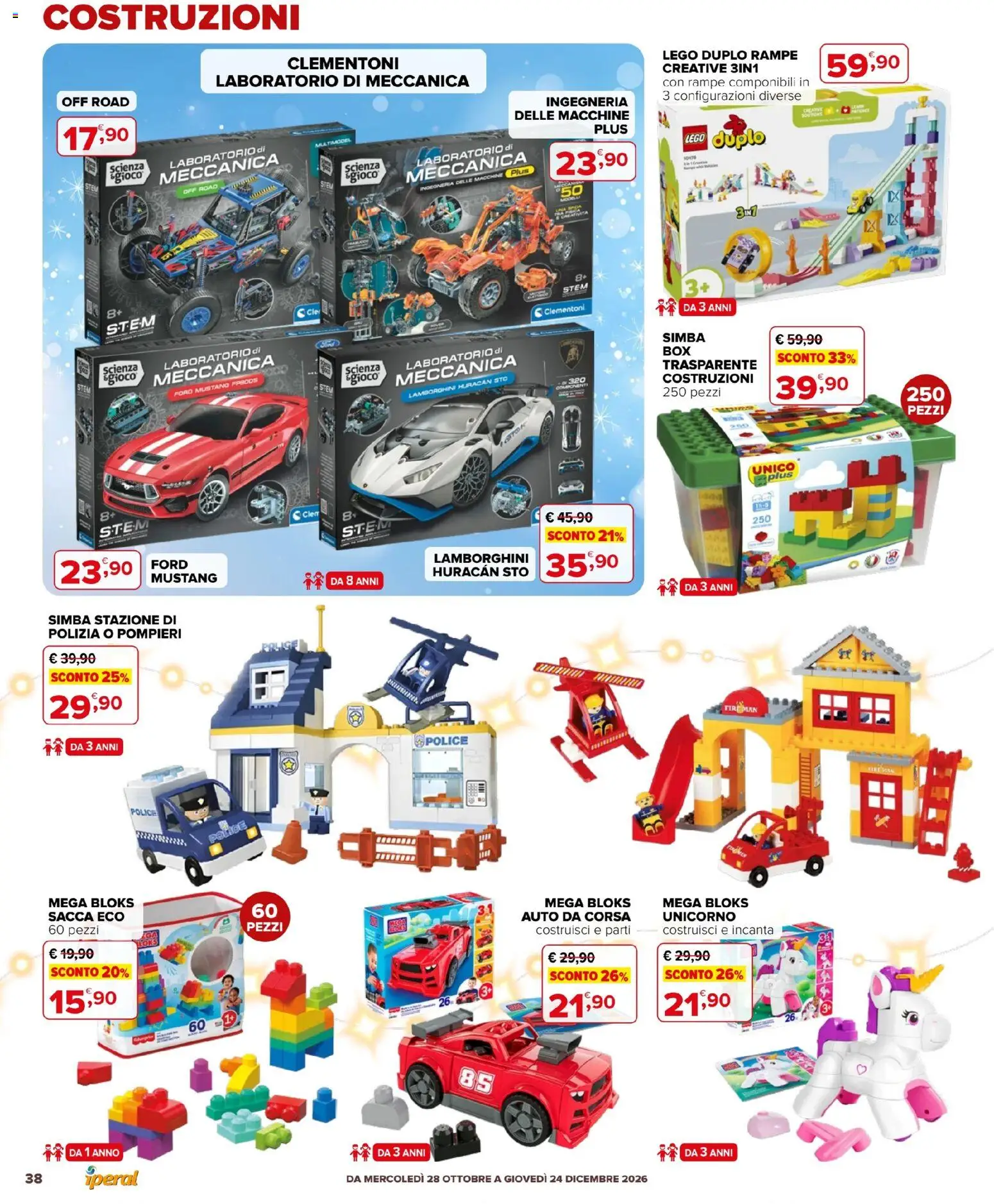 Anteprima dell'opuscolo Iperal volantino Giocattoli dal negozio Iperal valido da 28/10/2026 - LEGO, Gioco, LEGO DUPLO