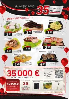 Grossi Toidukaubad kliendilehe eelvaade alates 19.10.2026