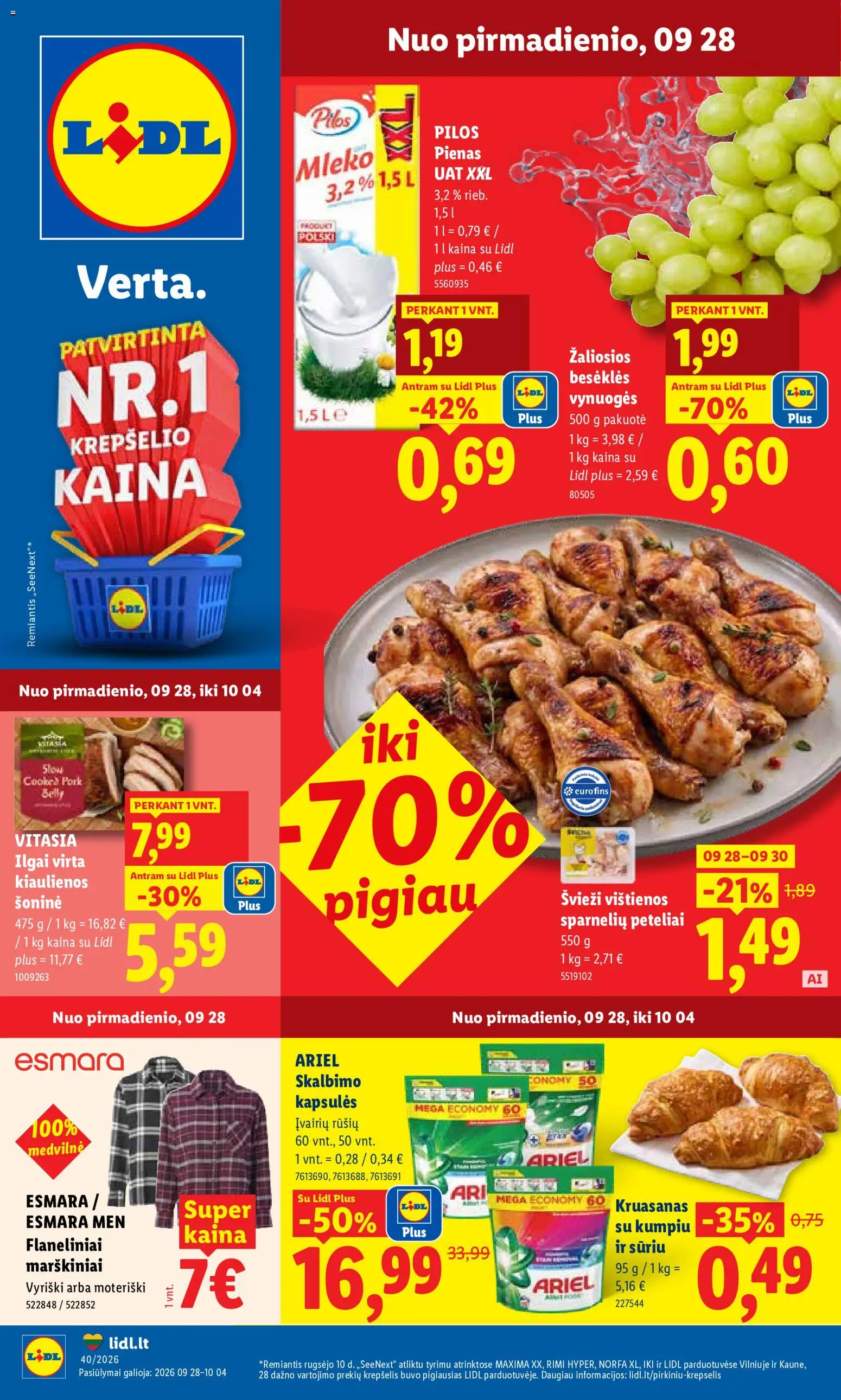 LIDL parduotuvės leidinio LIDL leidinys galiojančio nuo 2026.09.28 peržiūra
