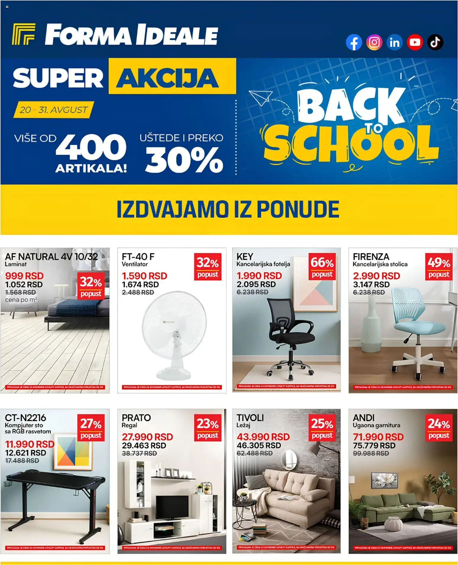 Pregled Forma Ideale kataloga - važi od 20.08.2026