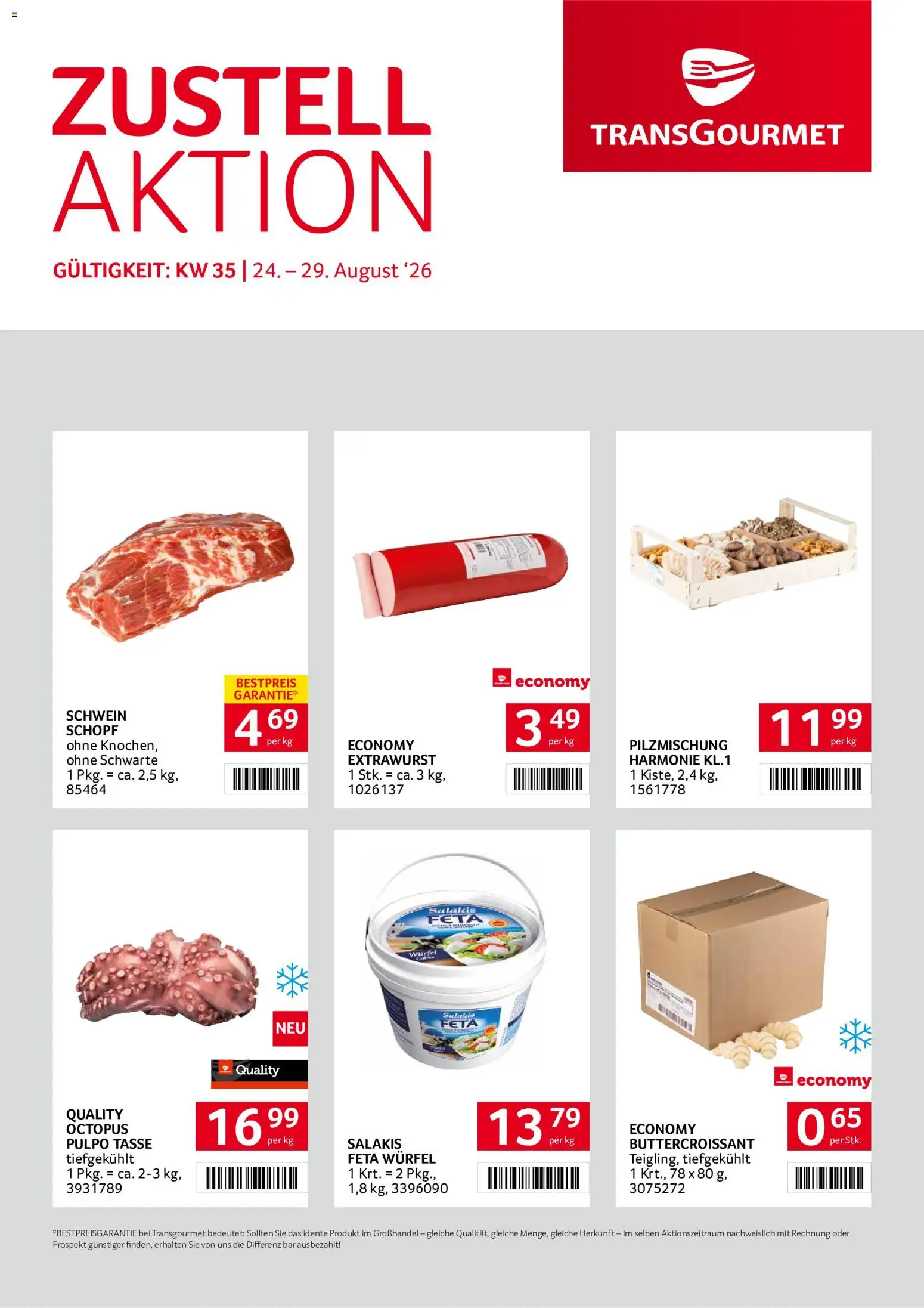 Vorschau der Angebote: Transgourmet Transgourmet Zustellaktion gültig ab 24.08.2026