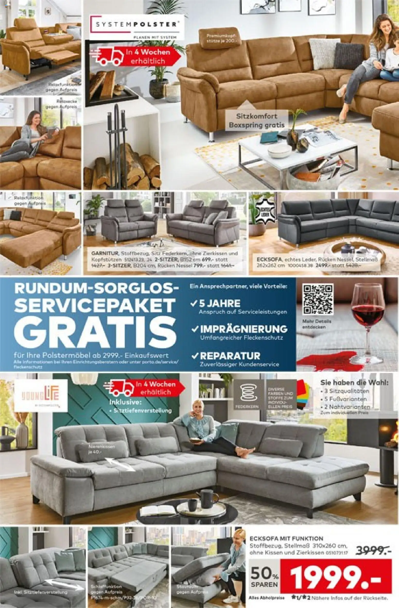 Vorschau von dem Prospekt des Geschäftes Porta!, gültig ab dem 07.09.2026 - Ecksofa, Kissen