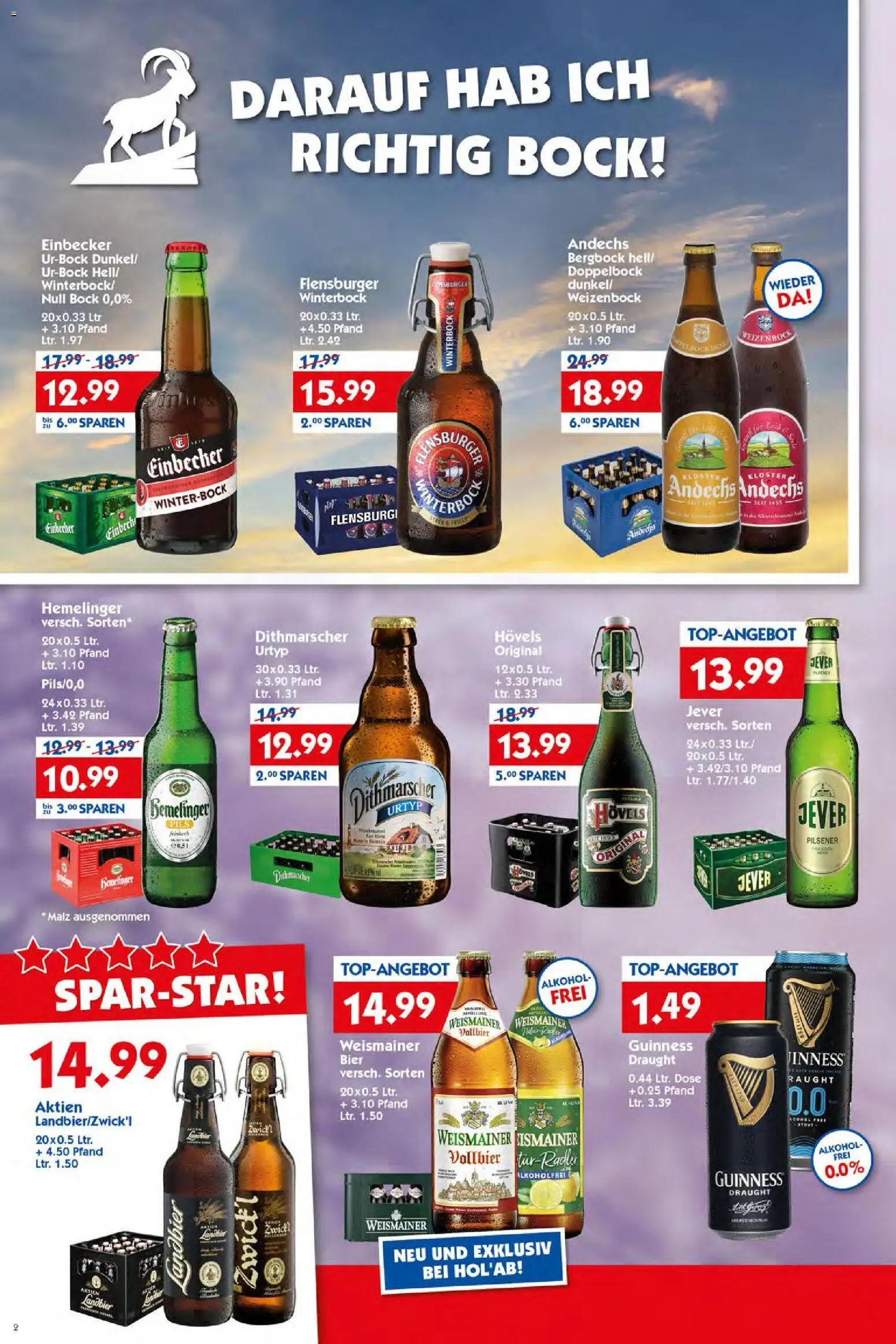 Vorschau von dem Prospekt des Geschäftes HOL’AB!, gültig ab dem 02.11.2026 - Flensburger, Bier, Alkohol, Jever