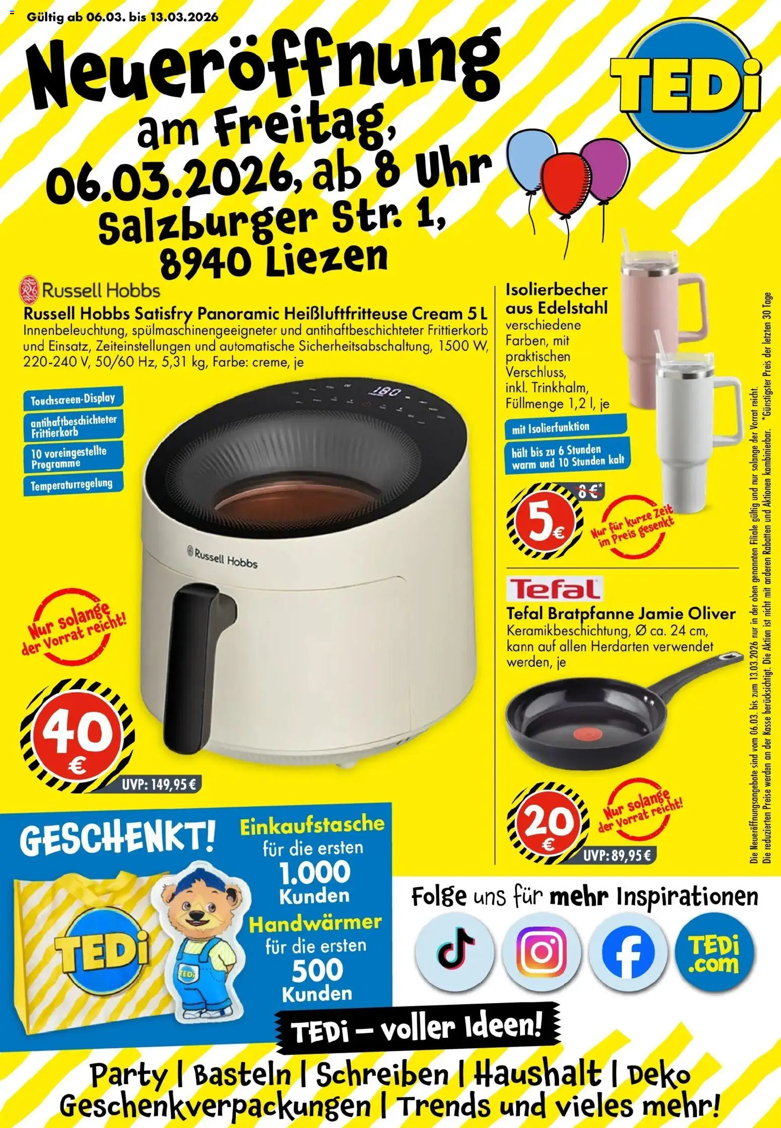 Vorschau der Angebote: TEDi TEDi Neueröffnung Liezen gültig ab 06.03.2026 - Uhr