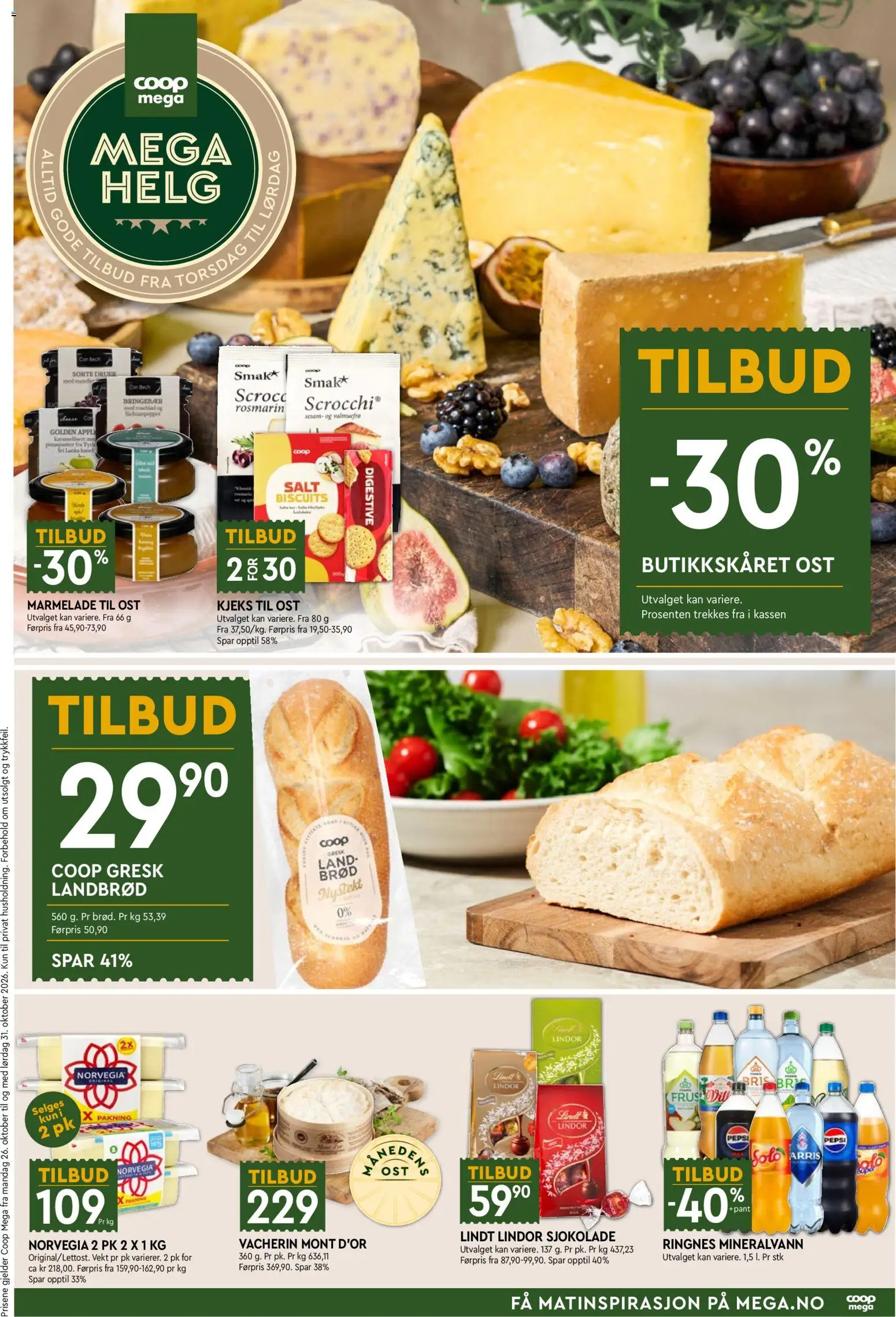 Forhåndsvis Coop Mega Mega Helg fra butikk Coop Mega gyldig fra 26/10/2026