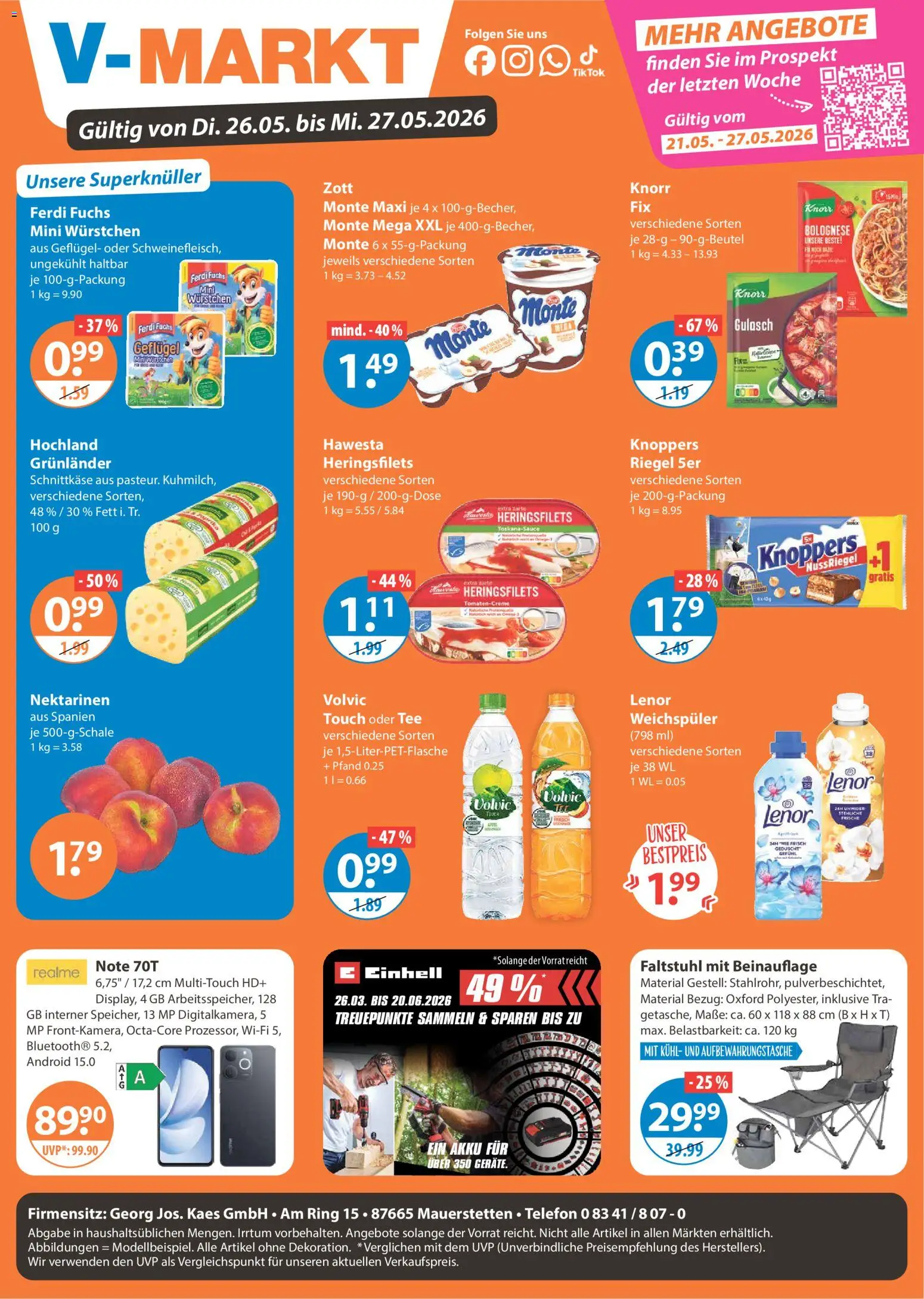 Vorschau von dem Prospekt des Geschäftes V-Markt, gültig ab dem 26.05.2026