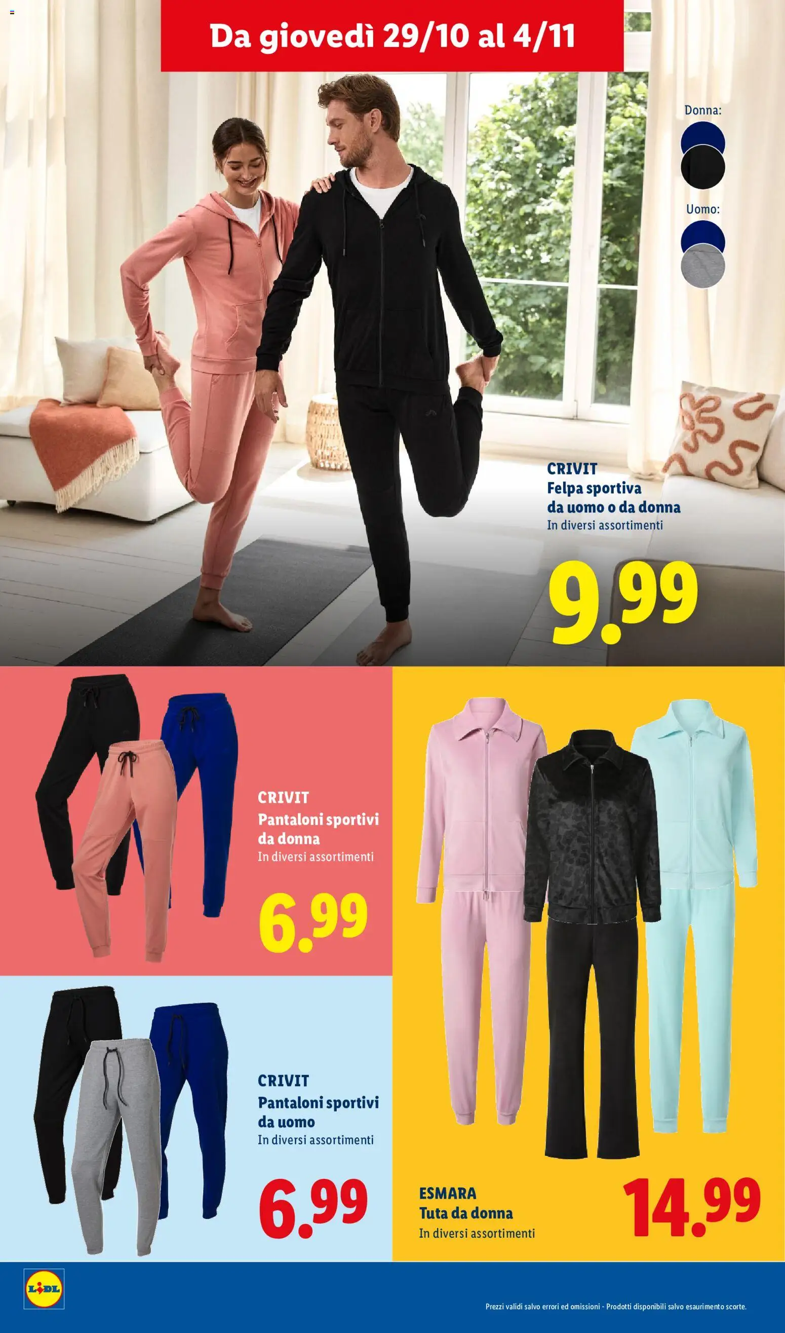 Anteprima dell'opuscolo Lidl volantino L´Autunno Che Vale Davvero dal negozio Lidl valido da 29/10/2026 - Felpa, Pantaloni