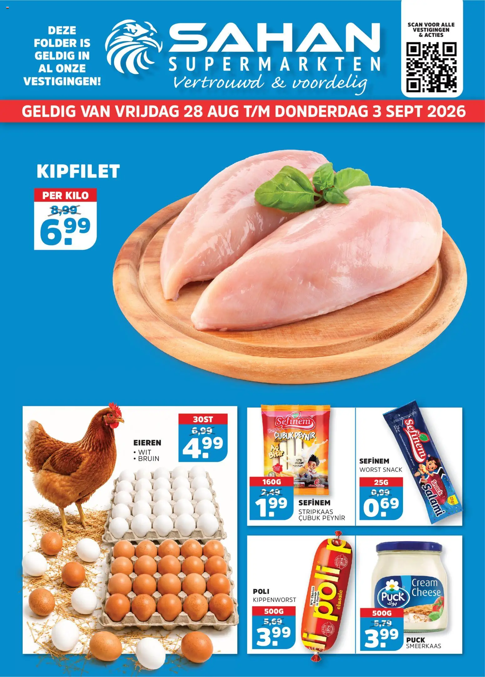 Voorbeeld van Sahan folder van winkel Sahan geldig vanaf 28-08-2026 - Eieren, Salami, Worst