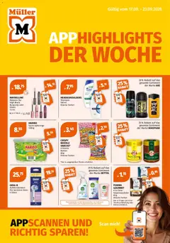 Vorschau des Merkblatts Müller aktionen vom Shop Müller gültig von 17.09.2026 bis 23.09.2026