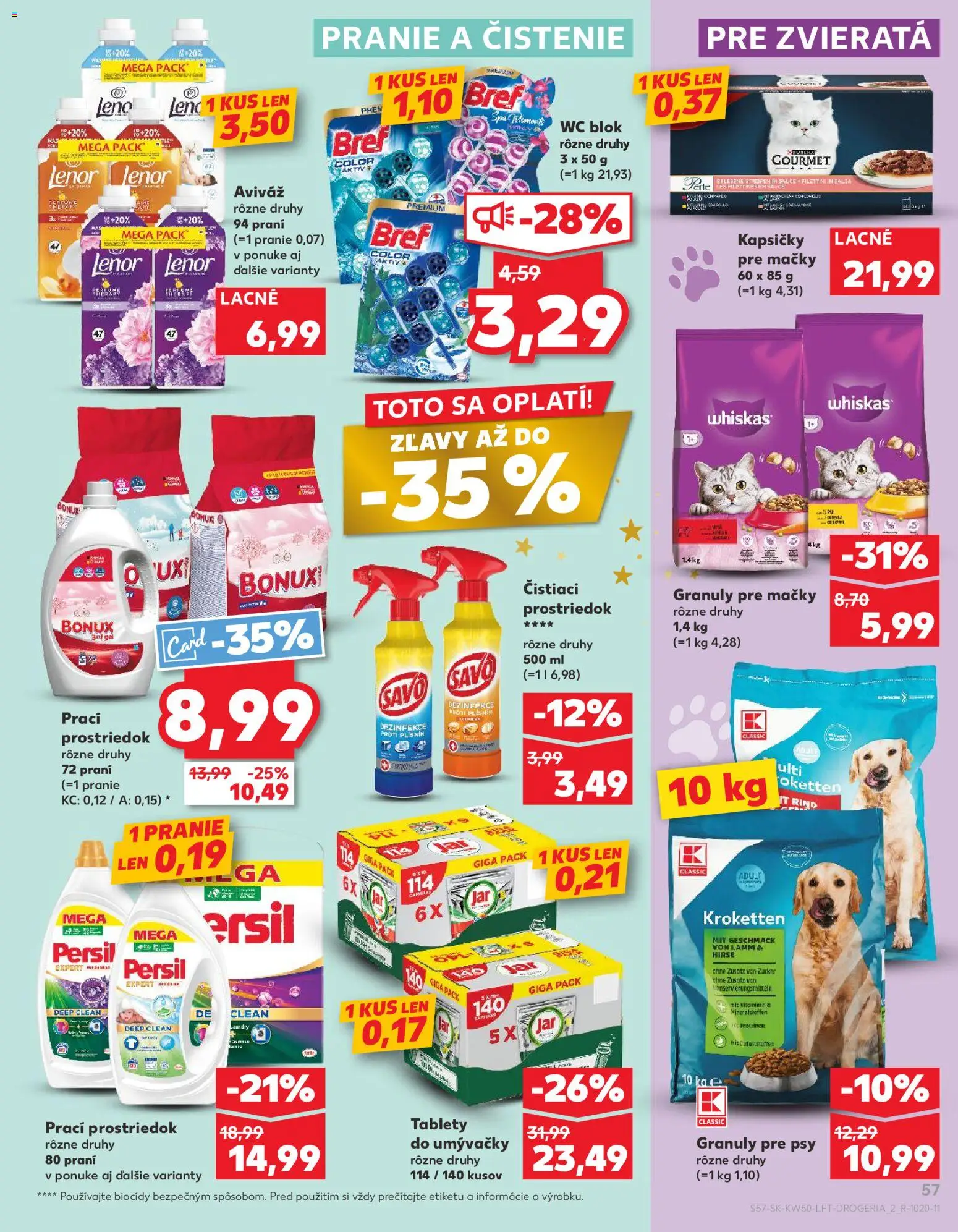 Náhľad Kaufland letáku platného od 11.12.2025 - Wc, Jar, Persil, Kapsičky pre mačky, Lenor, Aviváž, Whiskas, Bonux