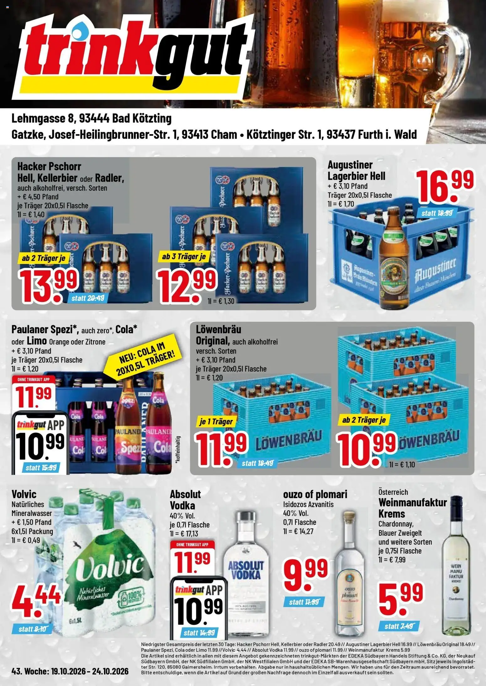 Vorschau von dem Prospekt des Geschäftes Trinkgut, gültig ab dem 19.10.2026