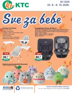 Pregled letka KTC Katalog igračke i tekstil trgovine KTC vrijedi od 23.09.2026