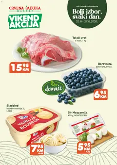 Pregled letka Crvena jabuka vikend akcija trgovine Crvena jabuka vrijedi od 25.06.2026