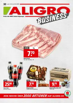 Vorschau des Merkblatts Aligro aktionen Business Schlieren, Gossau SG, Frauenfeld, Rapperswil-Jona, Sargans, Bern vom Shop Aligro gültig von 03.08.2026 bis 08.08.2026