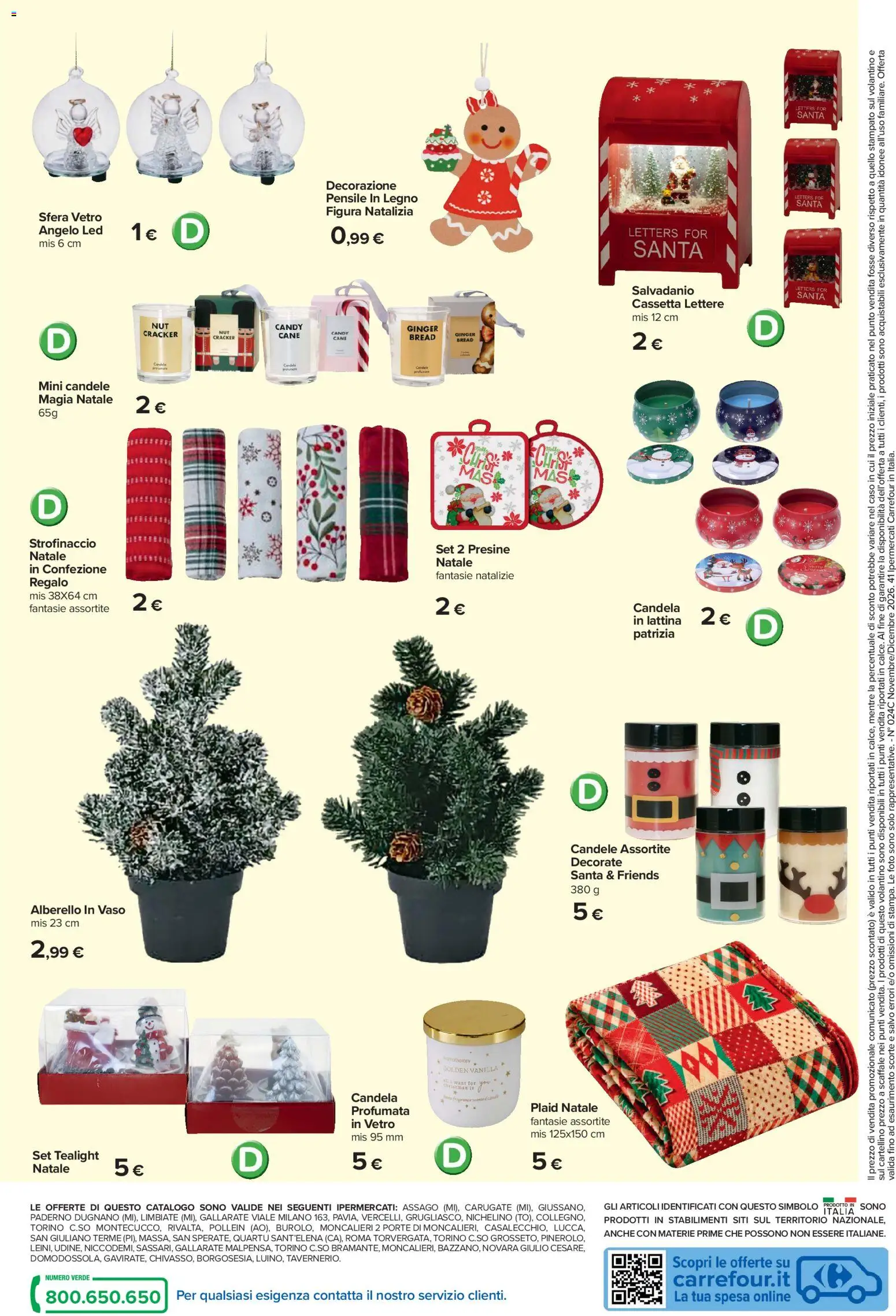 Anteprima dell'opuscolo Carrefour volantino Iper Catalogo Addobbo dal negozio Carrefour valido da 02/11/2026 - Candela, Cracker, Scaffale, Plaid, Candele, Vaso, Decorazione