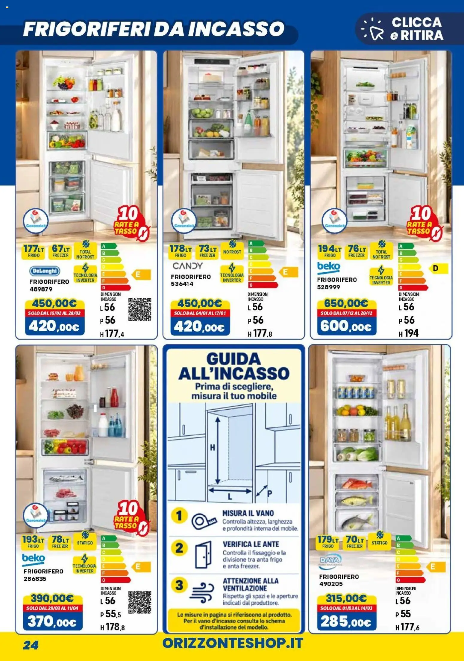 Anteprima dell'opuscolo Orizzonte volantino Elettro dal negozio Orizzonte valido da 01/11/2026 - Mobile, Frigorifero, Freezer, Tè