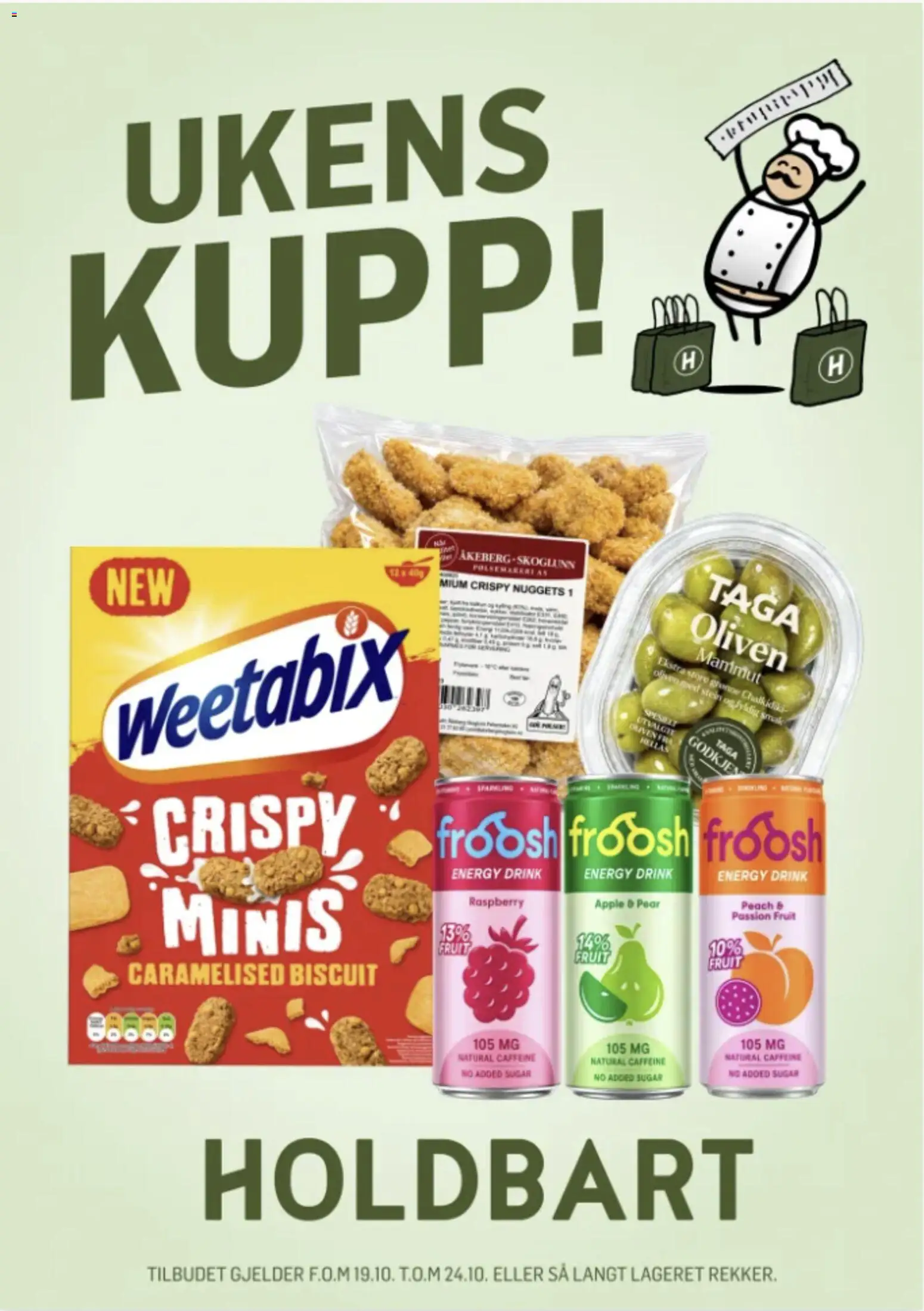 Forhåndsvis Holdbart kundeavis fra butikk Holdbart gyldig fra 18/10/2026 - Nuggets, 1, Oliven