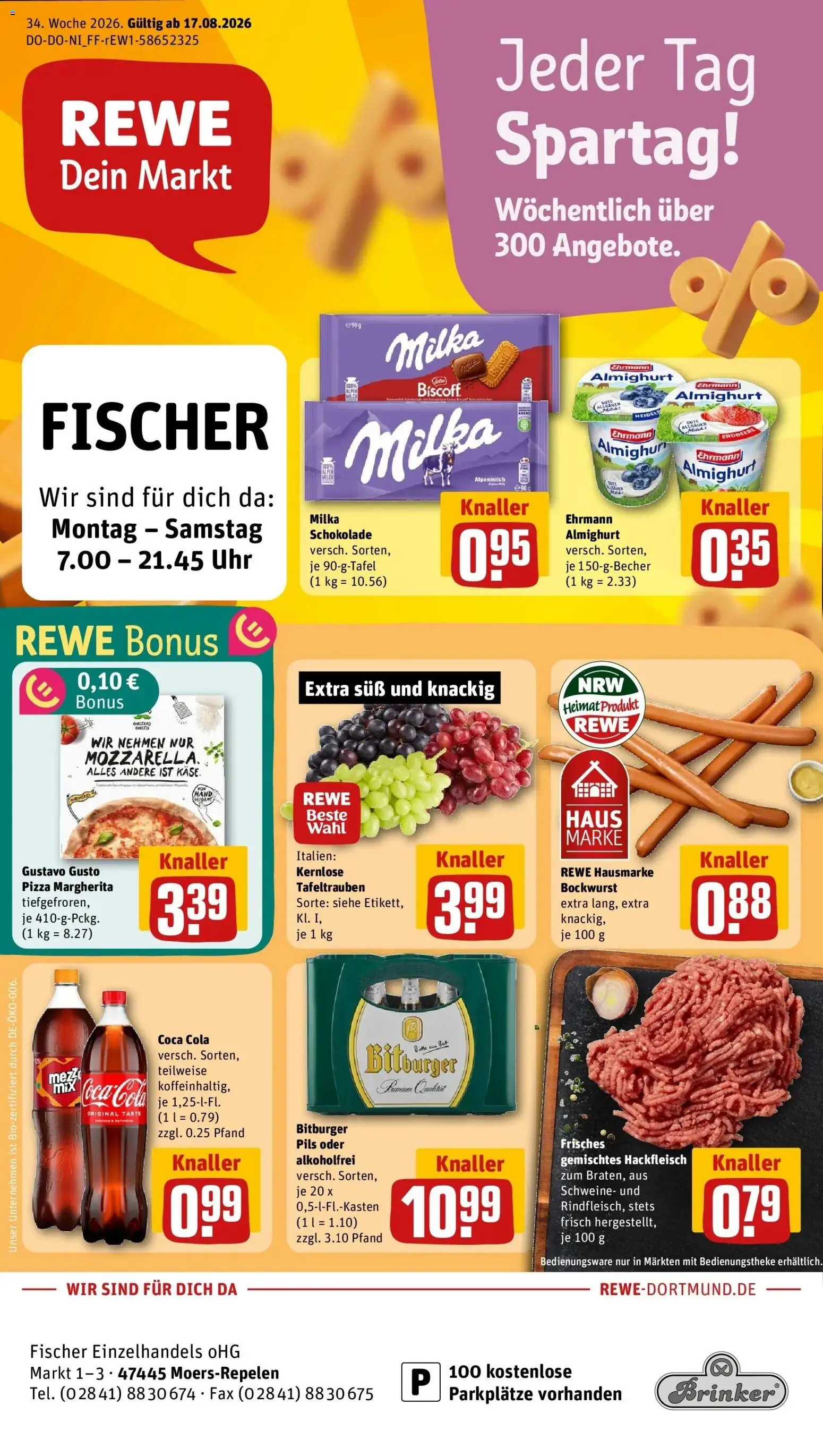 Vorschau von dem Prospekt des Geschäftes Rewe, gültig ab dem 17.08.2026