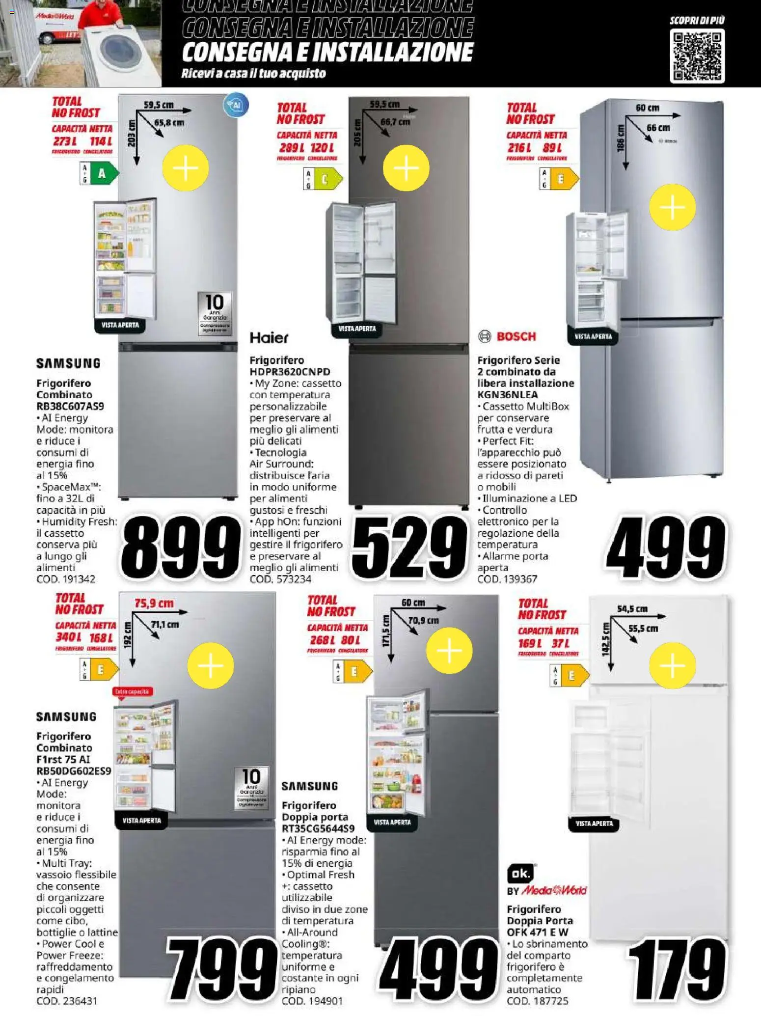 Anteprima dell'opuscolo Media World Black Friday dal negozio Media World valido da 30/10/2026 - Samsung, Frigorifero, Frutta, Porta, Illuminazione, Congelatore, Vassoio, Ripiano