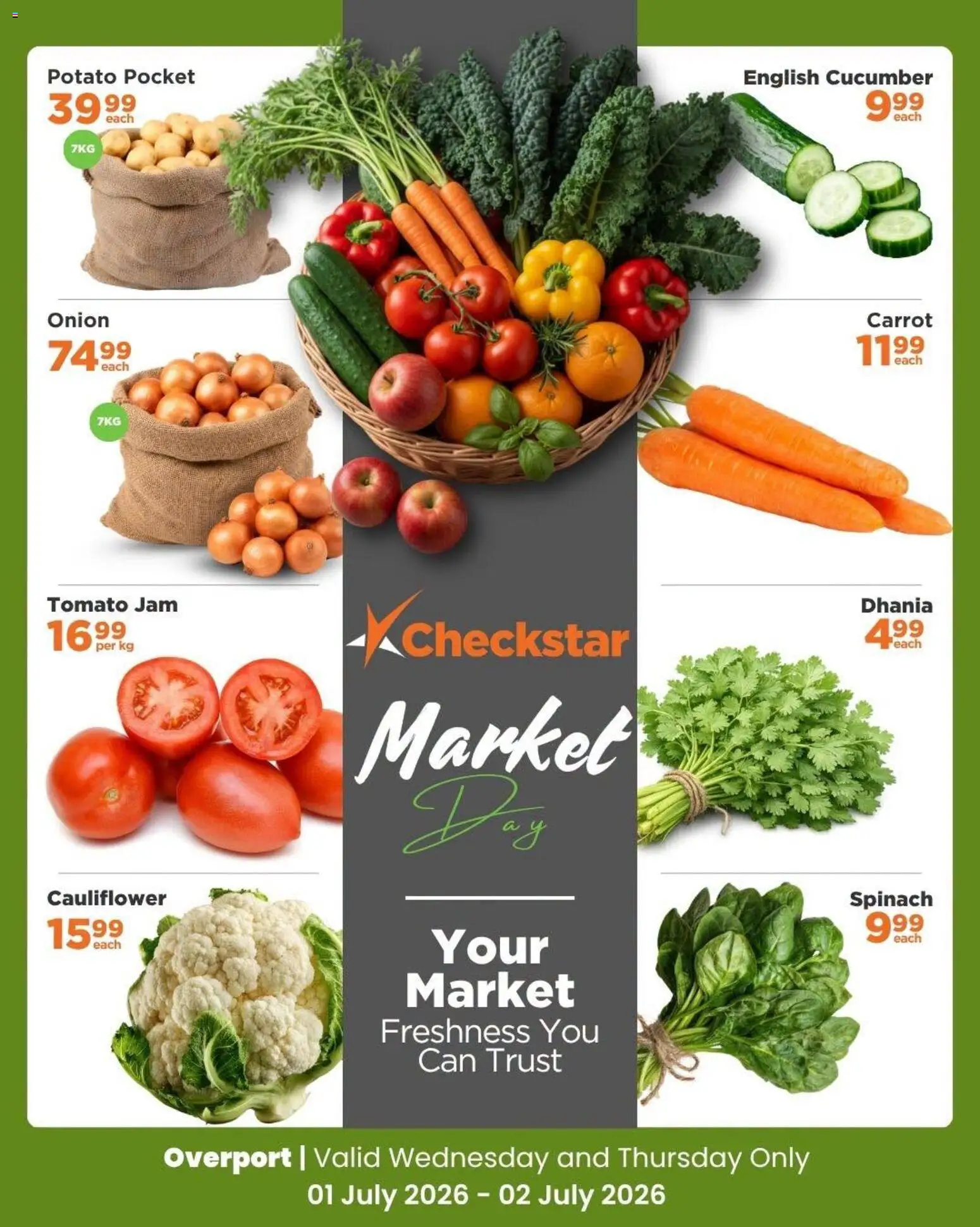 Preview of Check Star flyer valid from 01/07/2026 - Jam, Cauliflower, Onion