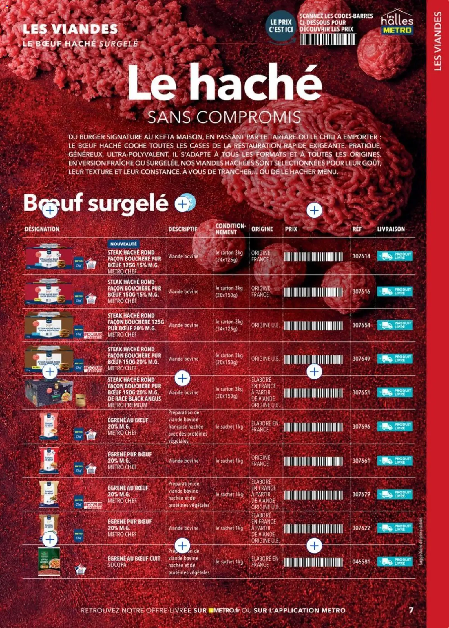 Prévisualisation de METRO - Restauration rapide du magasin METRO formulaire valide 14/04/2026 - Burger, Livre, Steak, Viande, Viande bovine, Bœuf haché