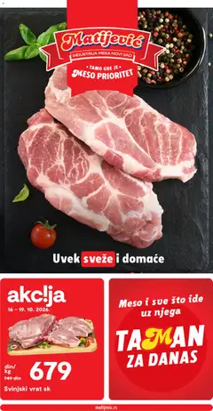 Pregled Matijevic kataloga - važi od 01.10.2026