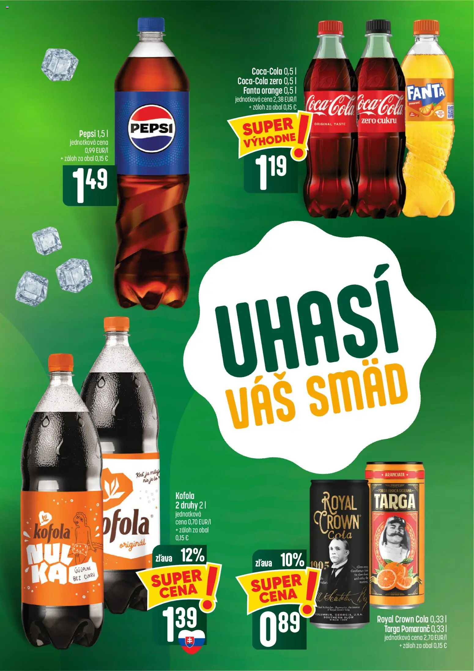 Náhľad COOP Jednota letáku platného od 08.10.2026 - Kofola, Coca cola, Pepsi, Fanta, Cola