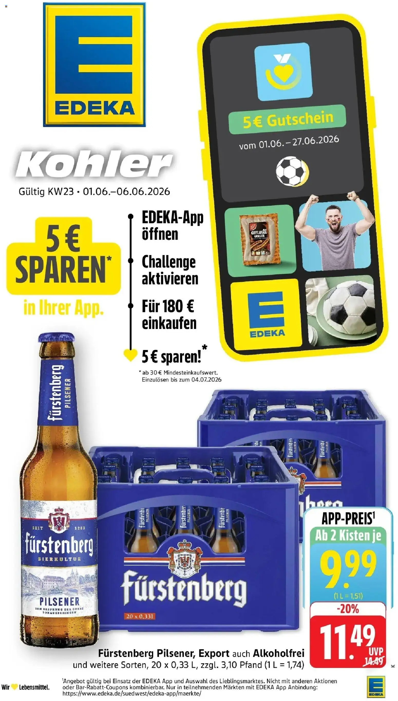 Vorschau von dem Prospekt des Geschäftes Edeka, gültig ab dem 01.06.2026