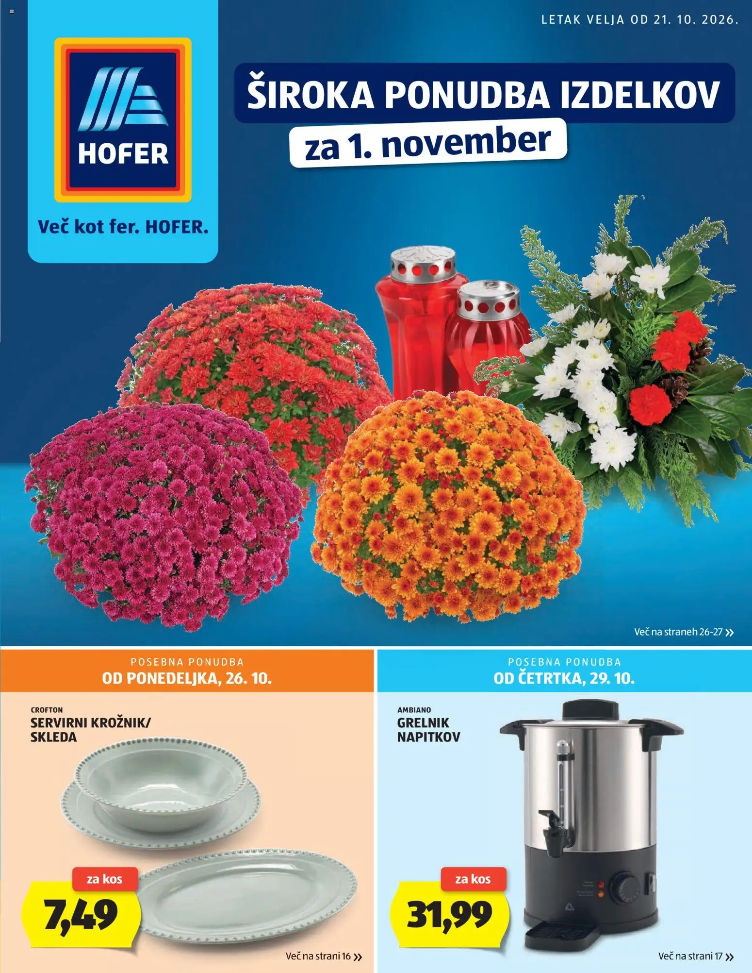 Predogled kataloga iz trgovine Hofer veljaven od 21.10.2026