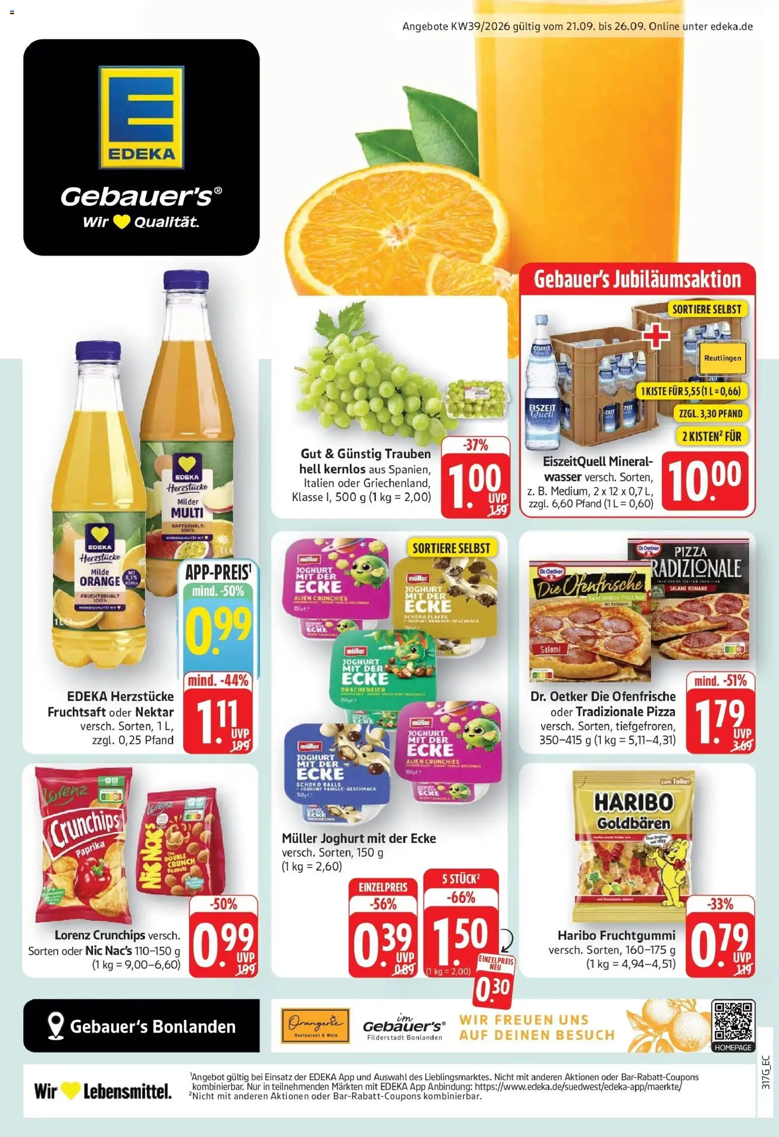 Vorschau von dem Prospekt des Geschäftes Edeka, gültig ab dem 21.09.2026