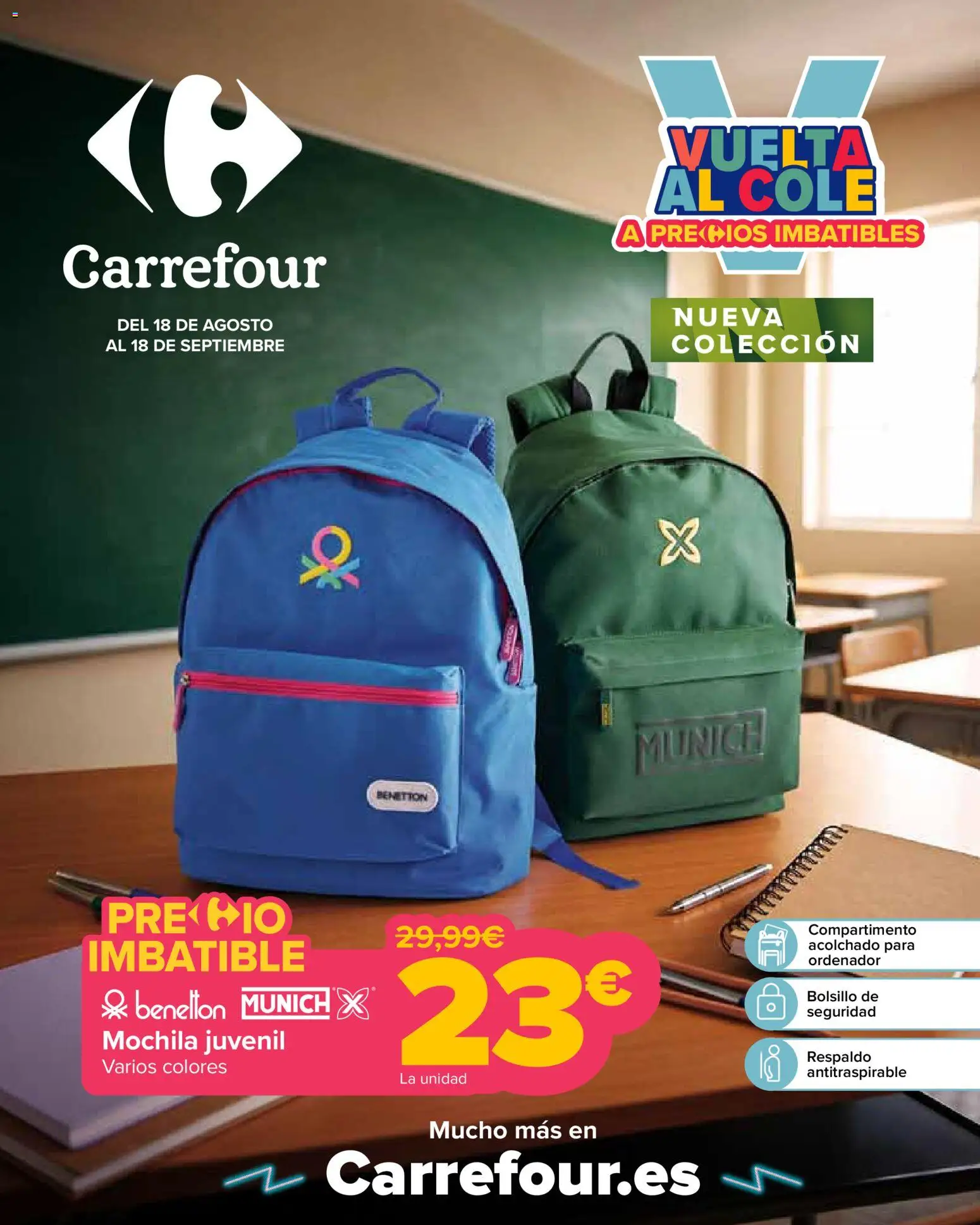Vista previa del folleto de la tienda Carrefour válido desde el 18/08/2026 - Mochila, Ordenador