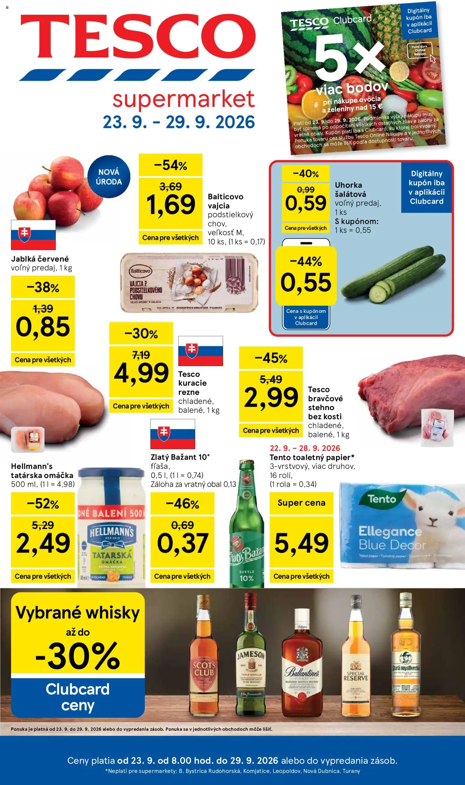 Náhľad Tesco letáku platného od 23.09.2026