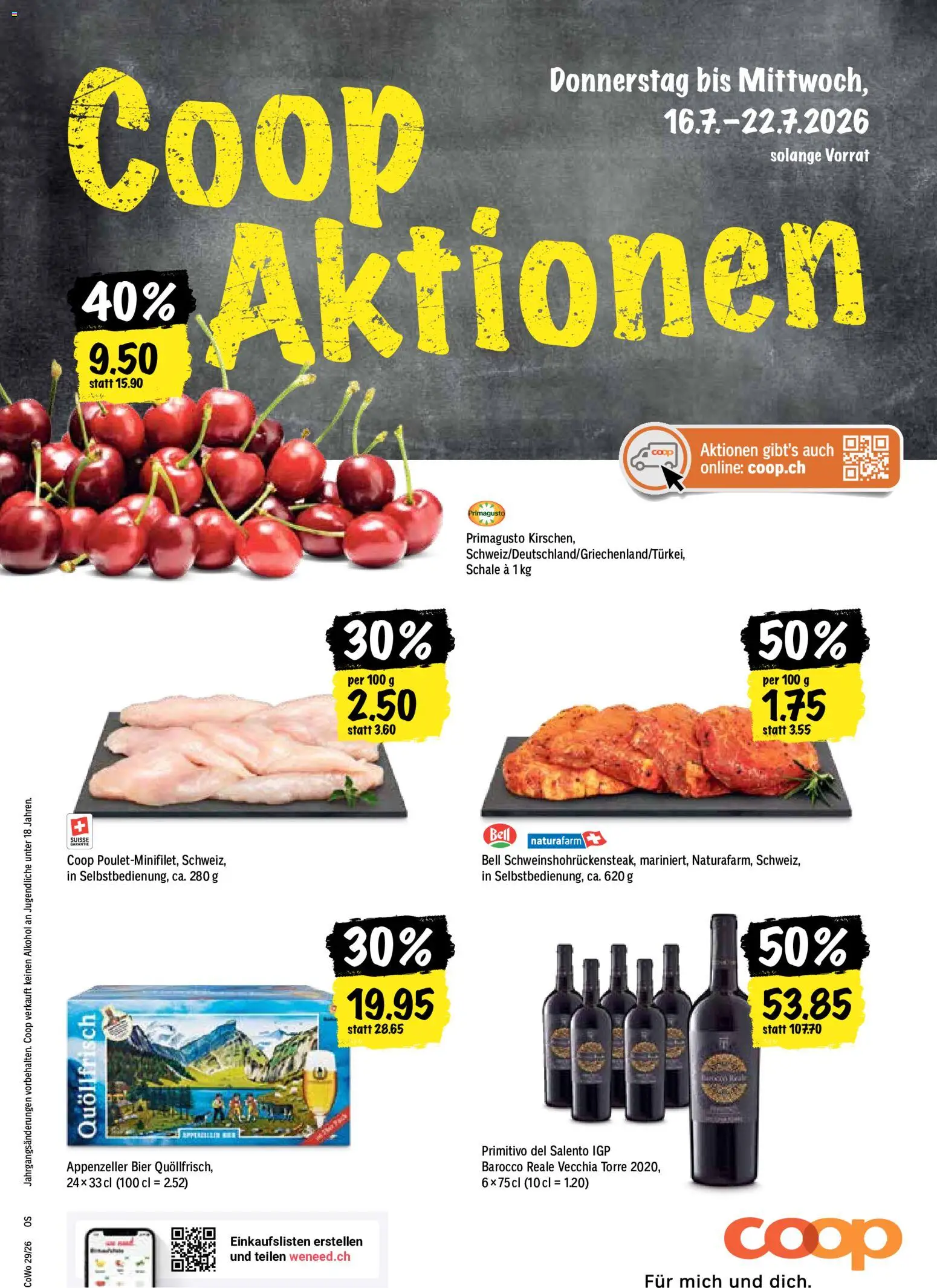 Vorschau des Merkblatts Coop aktionen vom Shop Coop gültig von 16.07.2026 bis 22.07.2026