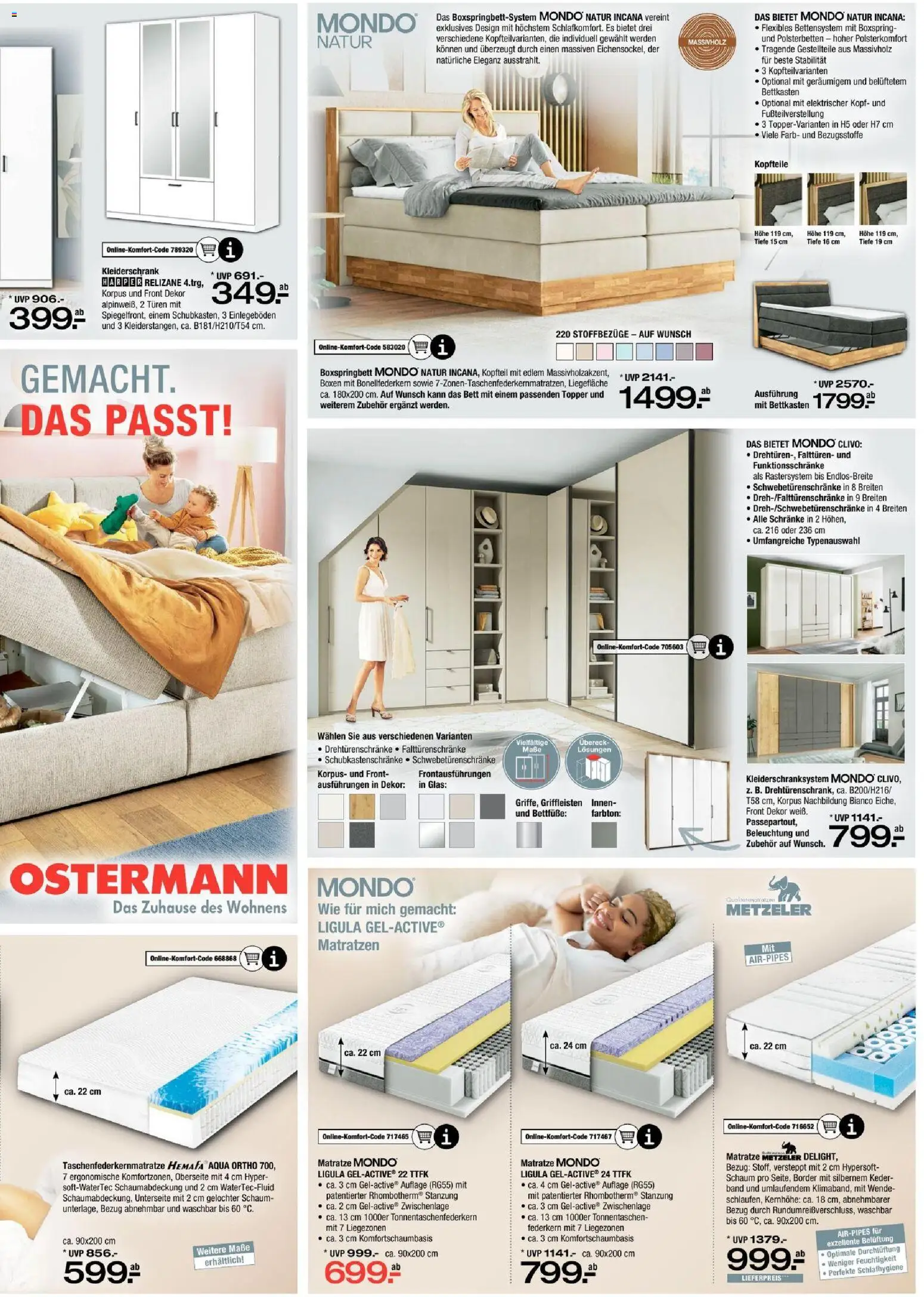 Vorschau von dem Prospekt des Geschäftes Ostermann, gültig ab dem 24.10.2026 - Kleiderschrank, Boxspringbett, Matratze, Bett, Topper