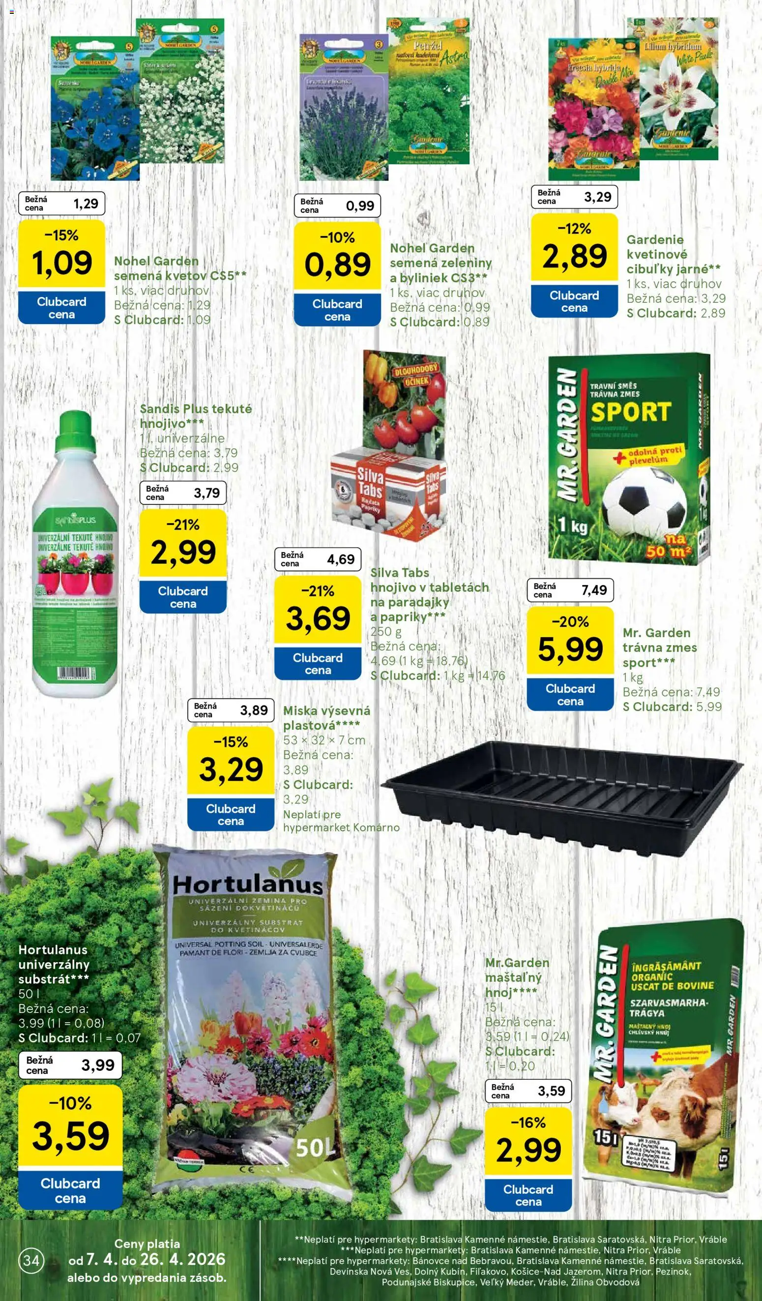Náhľad Tesco letáku platného od 08.04.2026 - Paradajky, Zemina, Substrát
