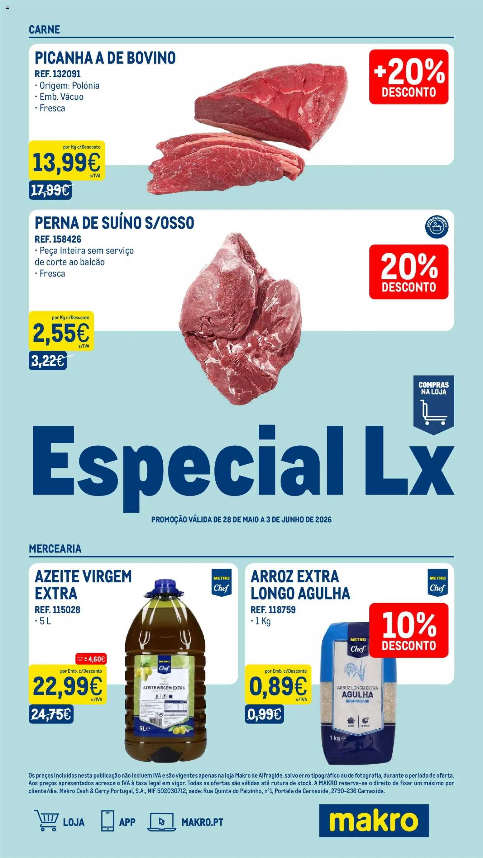 Pré-visualização do folheto da loja Makro válida a partir de 28/05/2026 - Azeite, Mercearia, Arroz, Carne, Azeite virgem extra