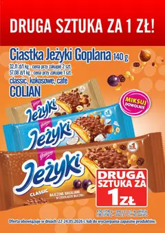 Pogląd gazetki "Prim Market promocja - Ciastka Jeżyki" ze sklepu Prim Market ważnej od 22.05.2026