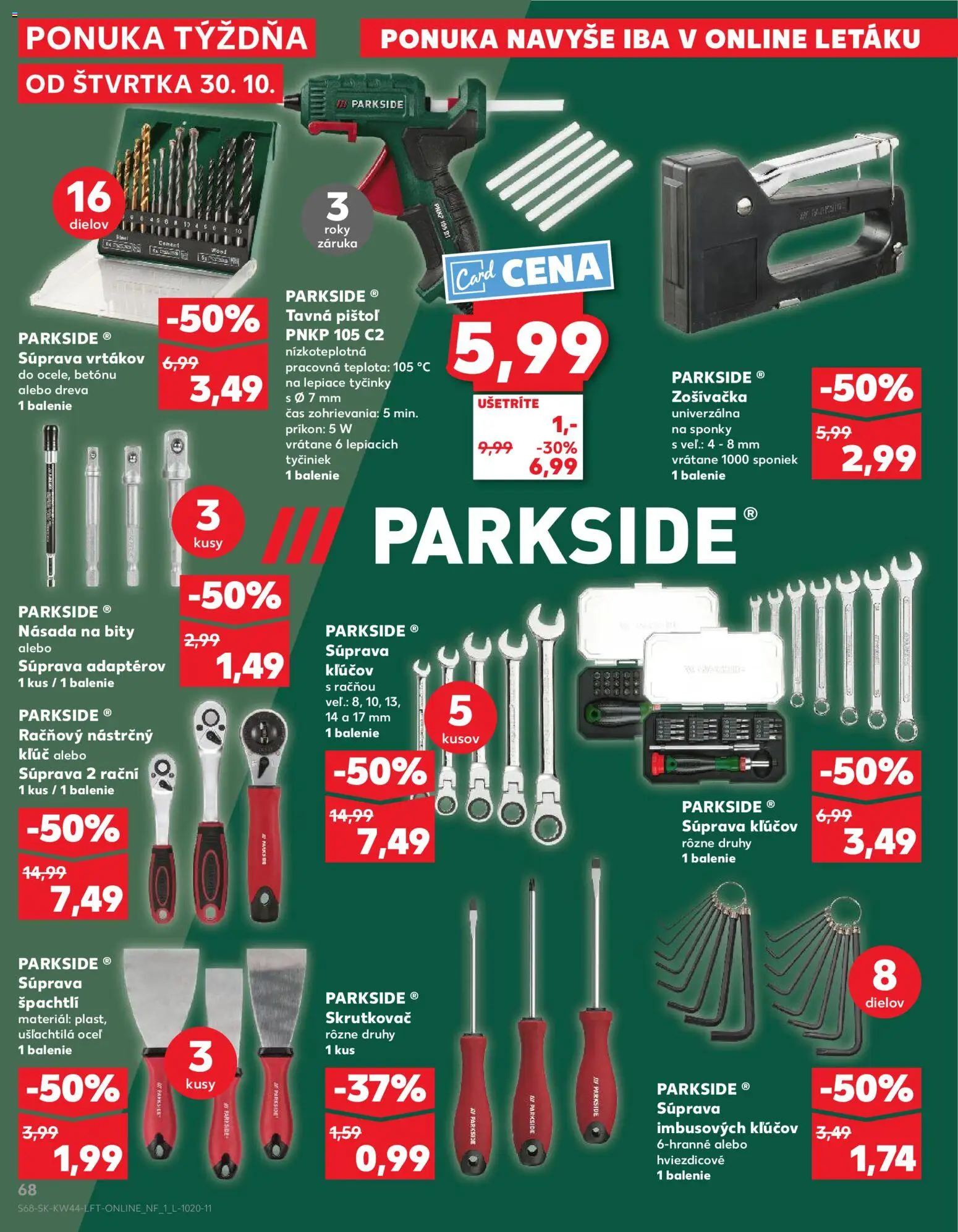 Náhľad Kaufland letáku platného od 30.10.2025 - Parkside, Skrutkovač