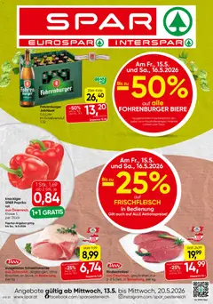 Vorschau der Angebote: Spar Spar Flugblatt - Vorarlberg gültig ab 13.05.2026