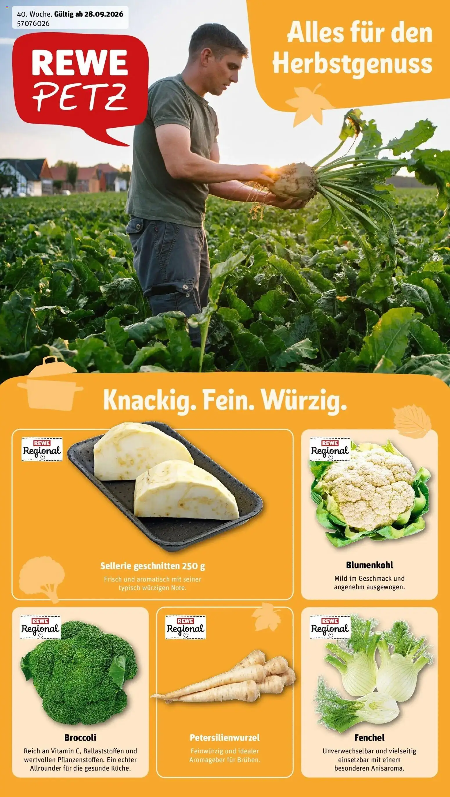 Vorschau von dem Prospekt des Geschäftes Rewe, gültig ab dem 28.09.2026