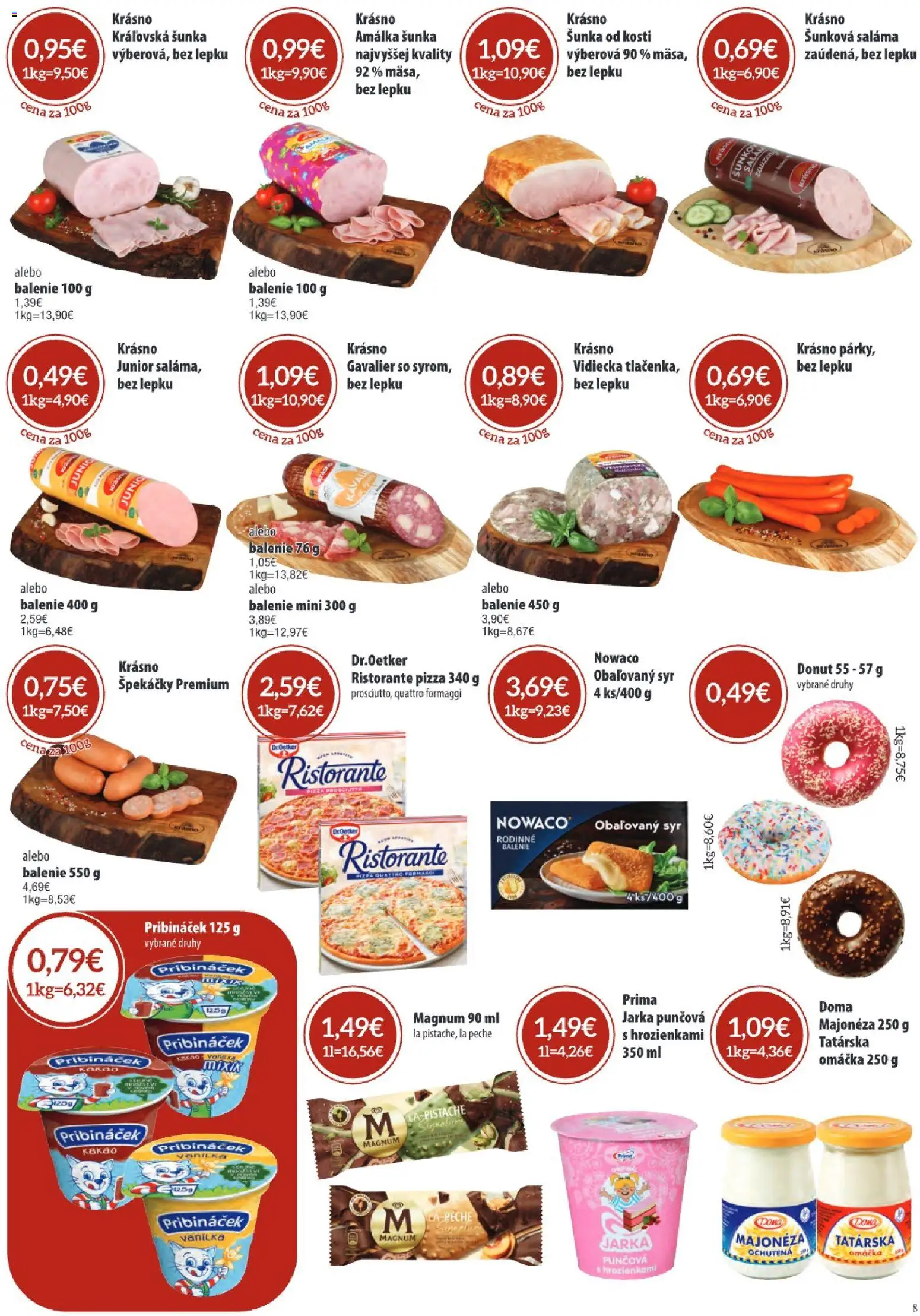 Náhľad KARMEN CBA letáku platného od 03.09.2026 - Pizza, Syr, Donut, Kakao, Magnum, Vanilka, Omáčka, Obaľovaný syr