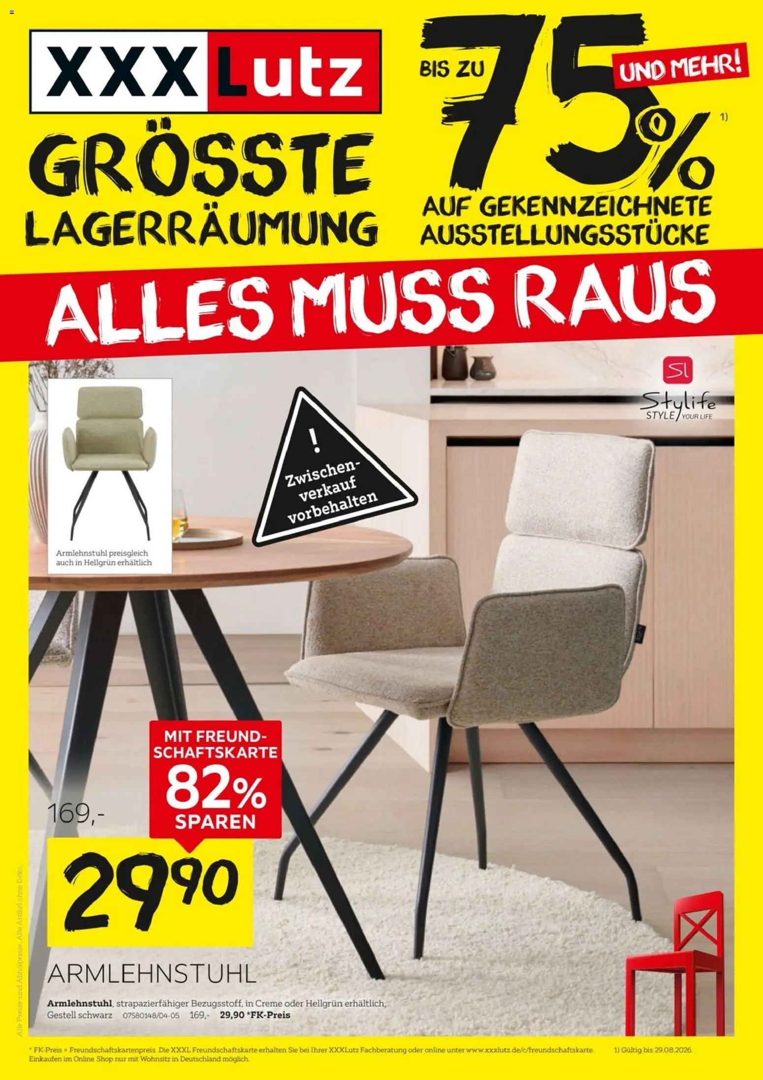 Vorschau von dem Prospekt des Geschäftes XXXLutz, gültig ab dem 15.08.2026 - Creme