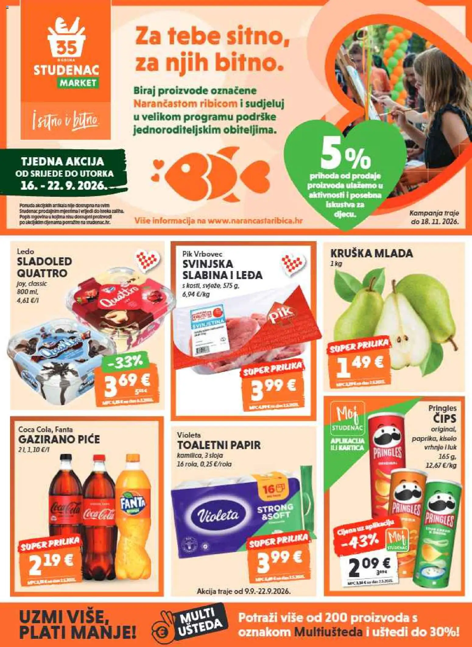 Pregled letka Studenac Katalog trgovine Studenac vrijedi od 16.09.2026