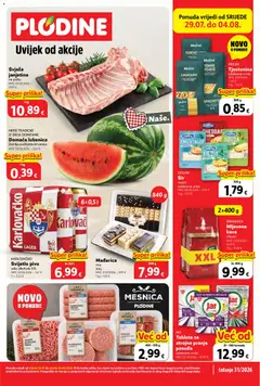 Pregled letka Plodine Katalog trgovine Plodine vrijedi od 29.07.2026