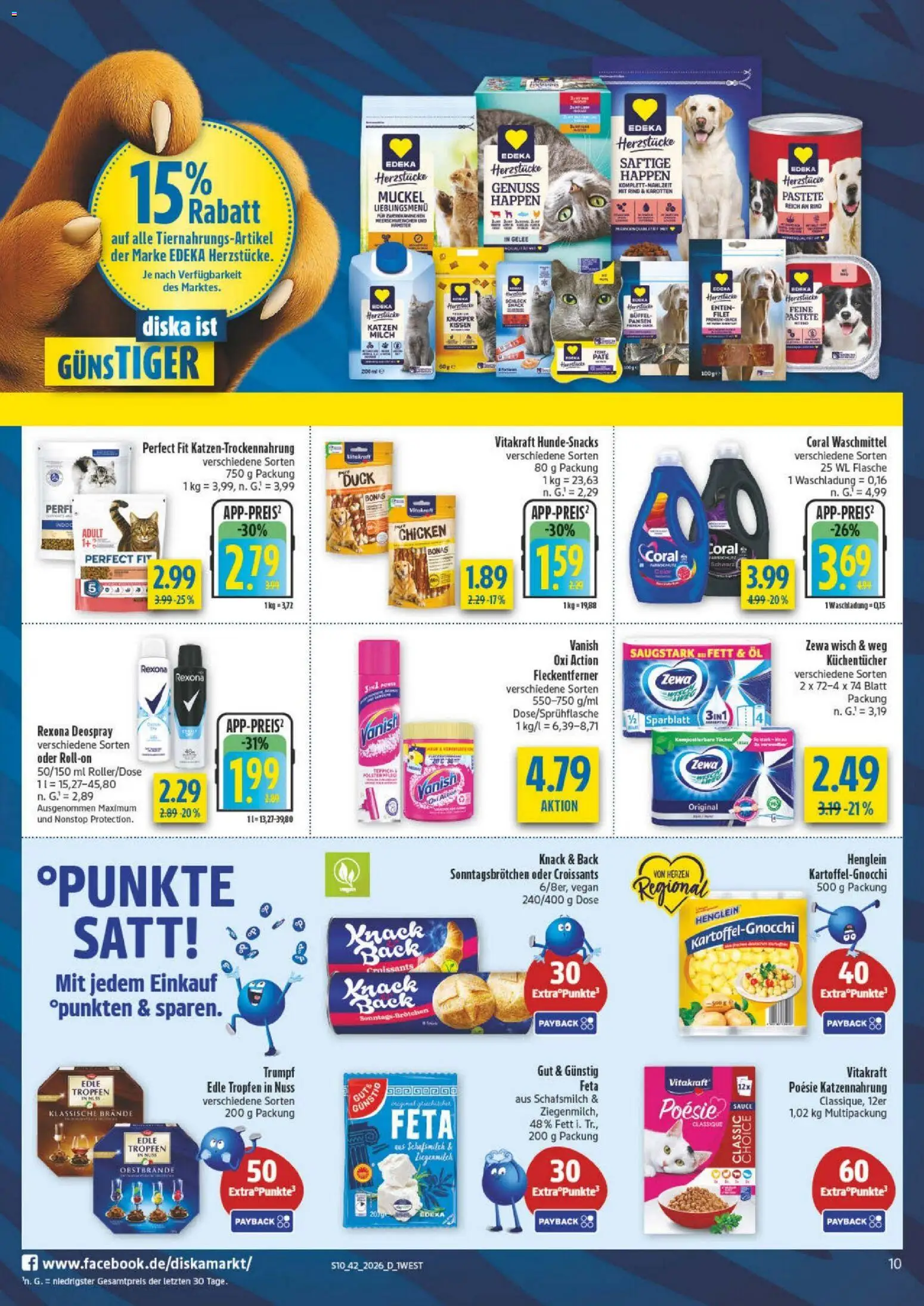 Vorschau von dem Prospekt des Geschäftes Diska, gültig ab dem 12.10.2026 - Milch, Kissen, Feta, Waschmittel, Coral, Zewa, Coral waschmittel, Deospray