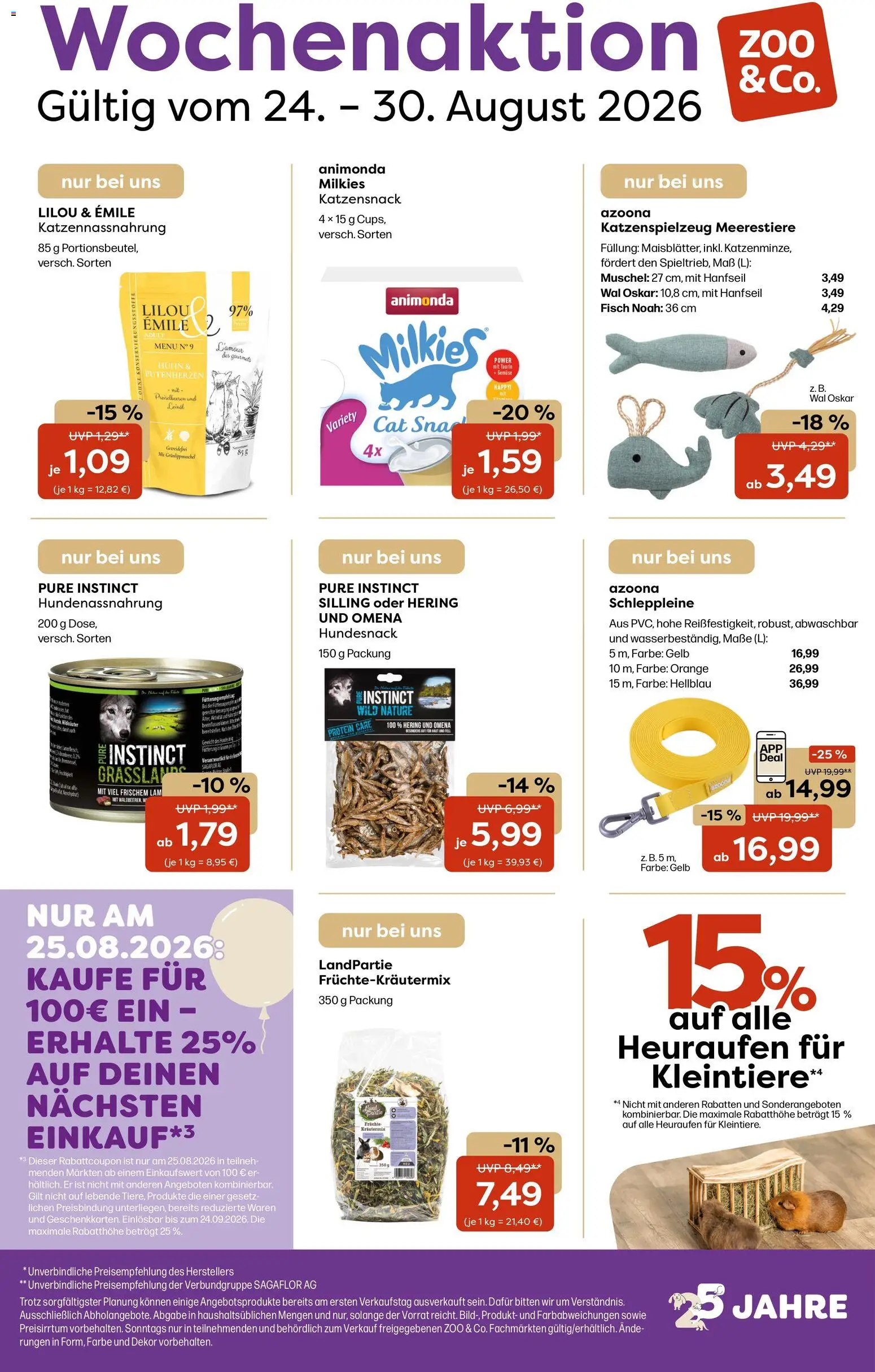 Vorschau von dem Prospekt des Geschäftes Zoo & co, gültig ab dem 24.08.2026 - Fisch, Gemüse, Preiselbeeren, Hering, Gewicht
