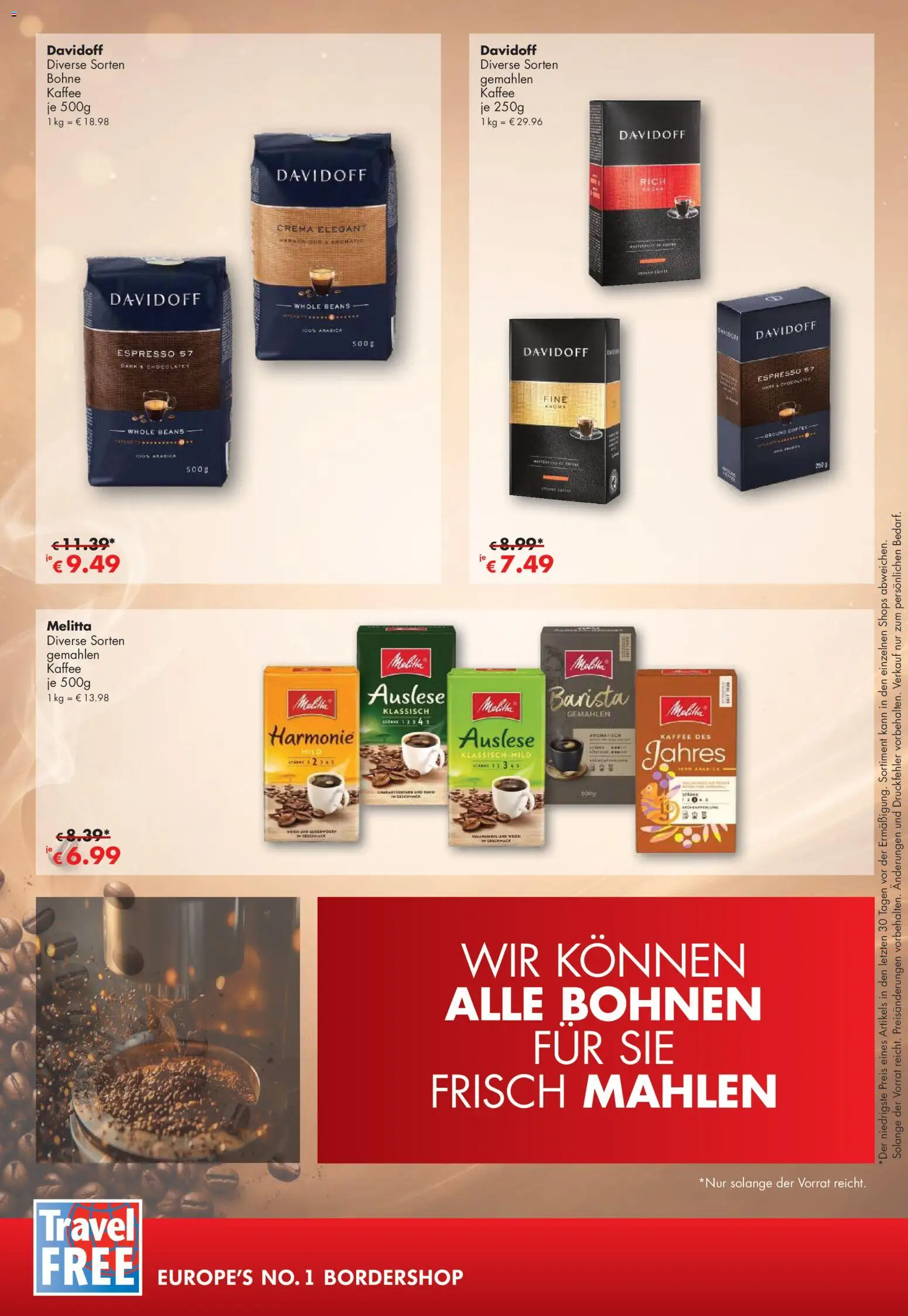 Vorschau von dem Prospekt des Geschäftes Travel Free, gültig ab dem 01.09.2026 - Kaffee, Melitta