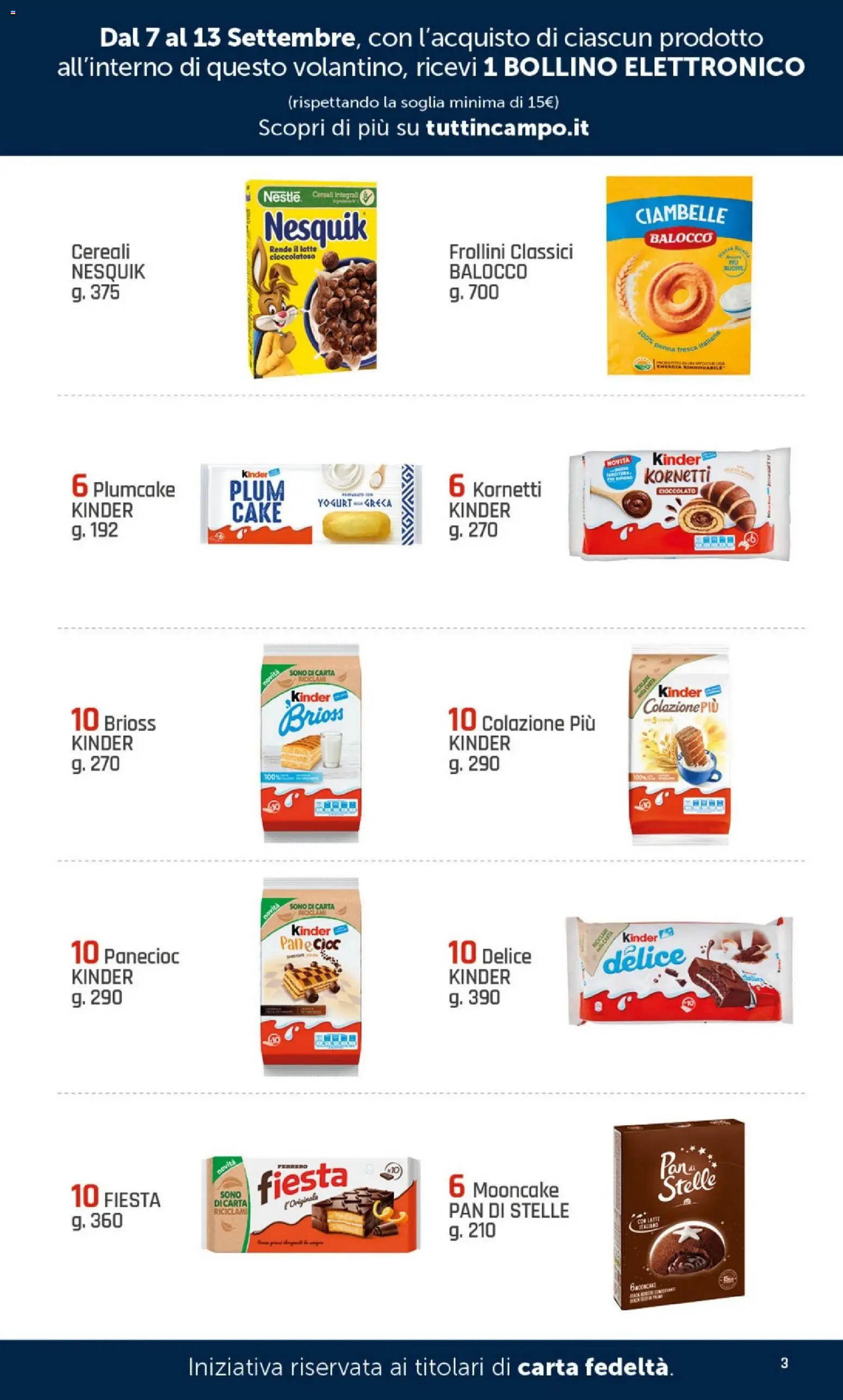 Anteprima dell'opuscolo DOK volantino Grande Raccolta Fila dal negozio DOK valido da 07/09/2026 - Pane, Latte, Ciambelle, Cioccolato, Plumcake, Cereali, Panna, Frollini