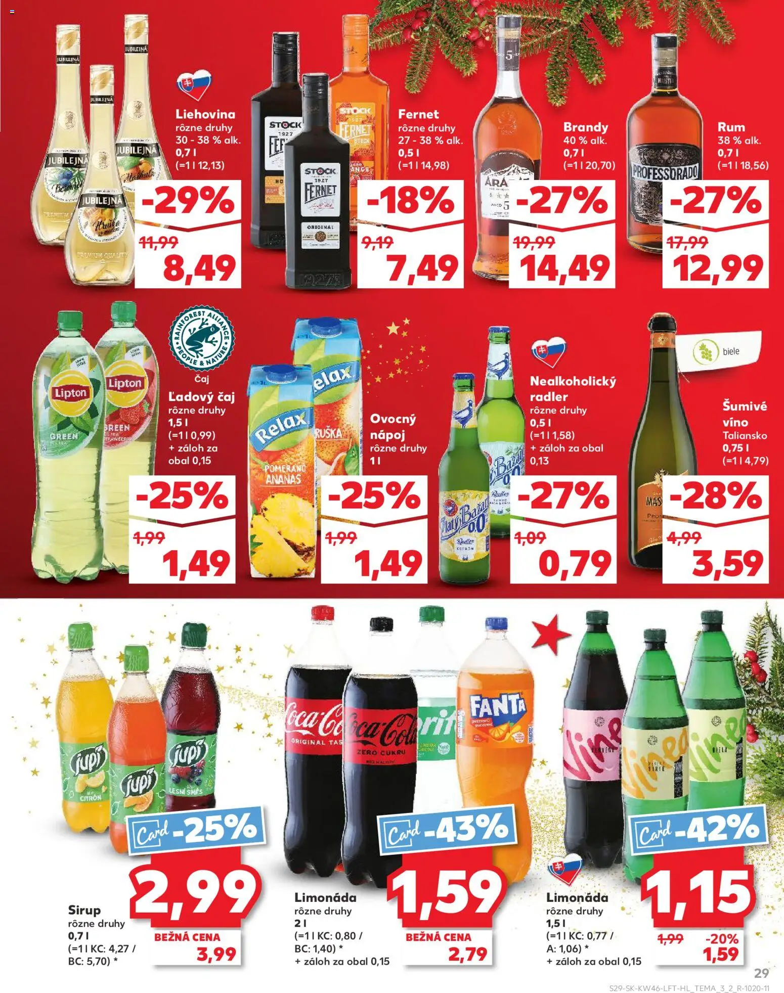 Náhľad Kaufland letáku platného od 13.11.2025 - Víno, Rum, Čaj, Sirup, Fanta, Fernet Stock, Ananás, Šumivé víno